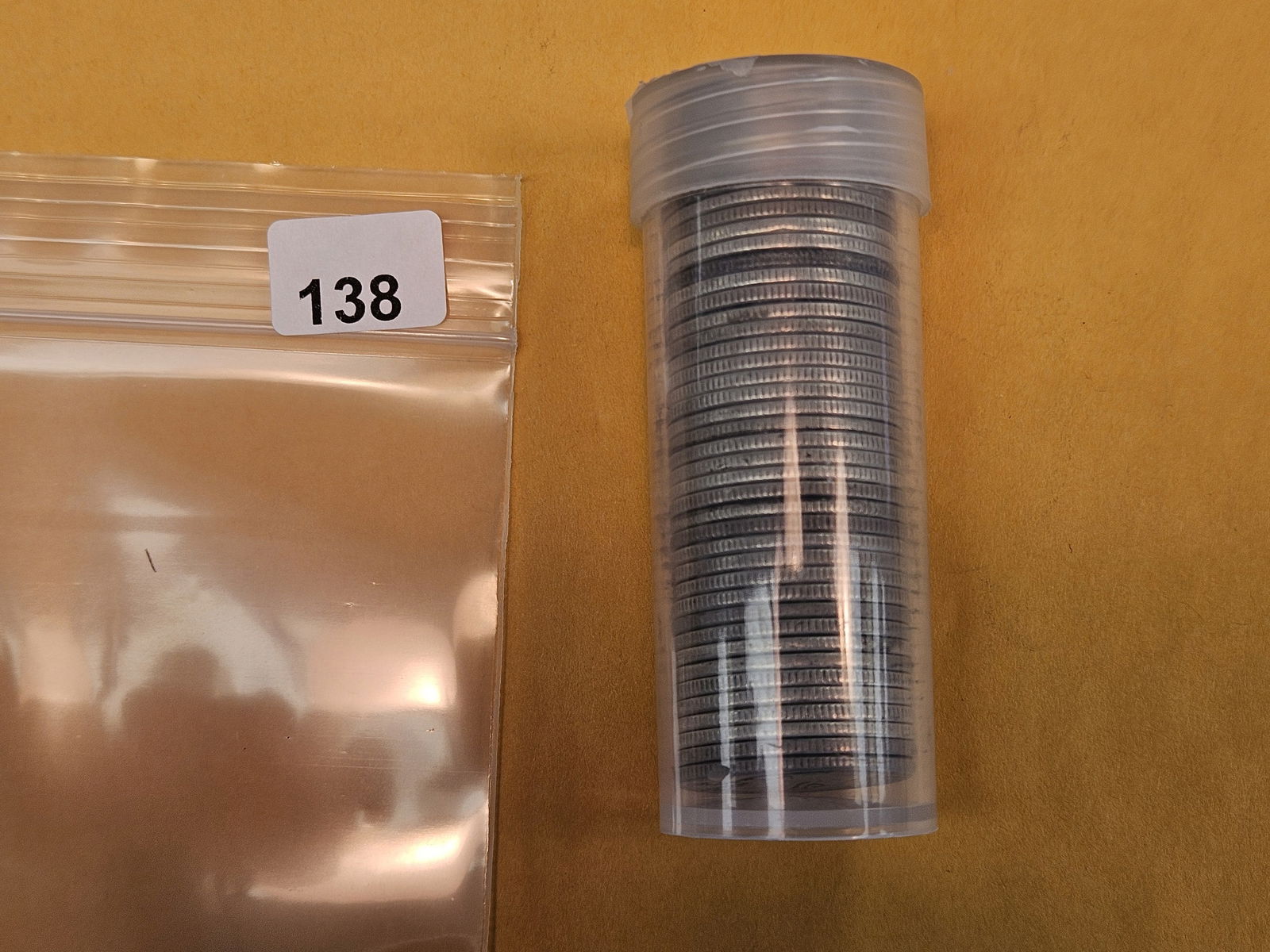 Full roll of circulated silver Washington Quarters - 2