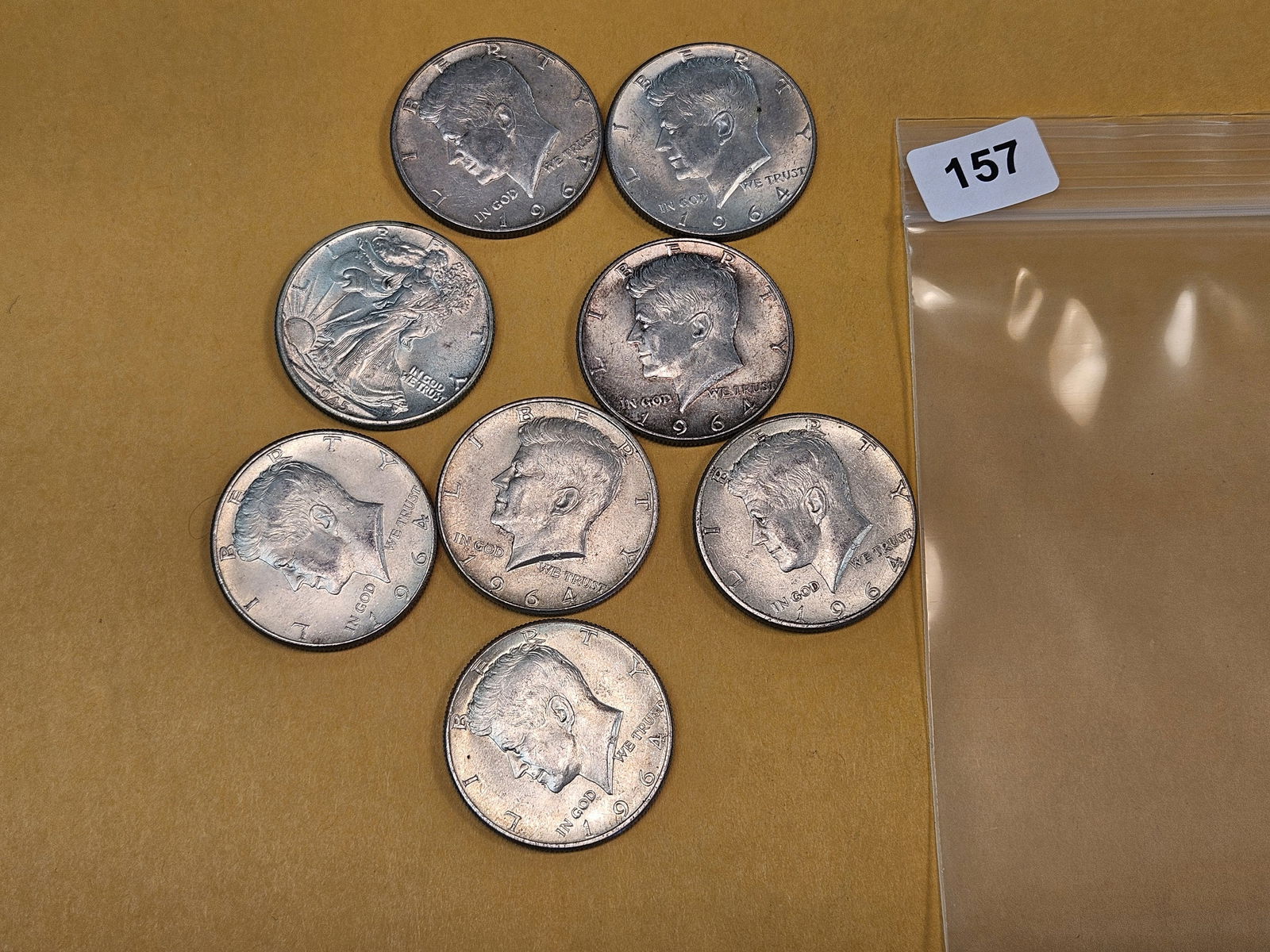 Eight silver Half Dollars - 2