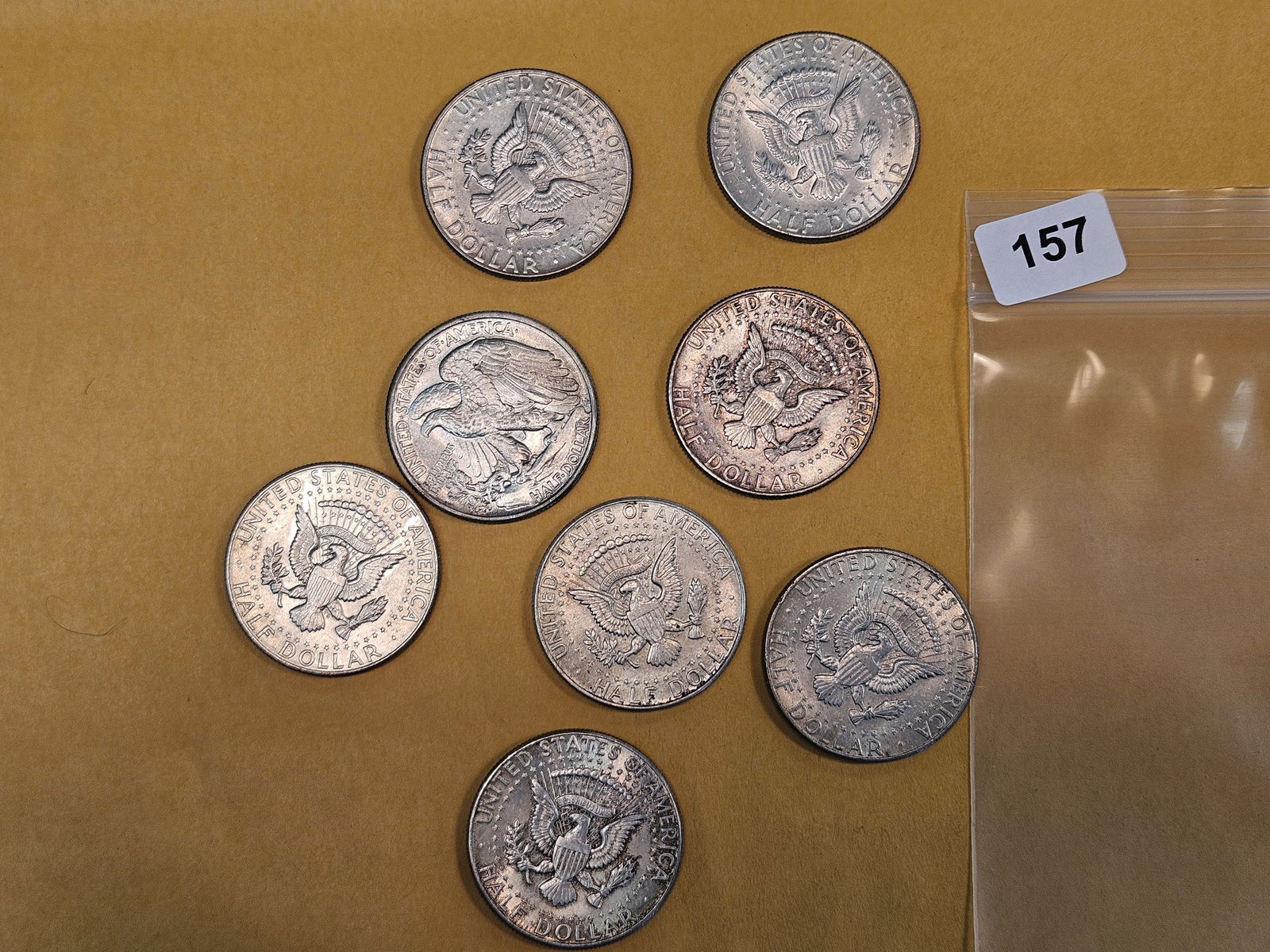 Eight silver Half Dollars - 3