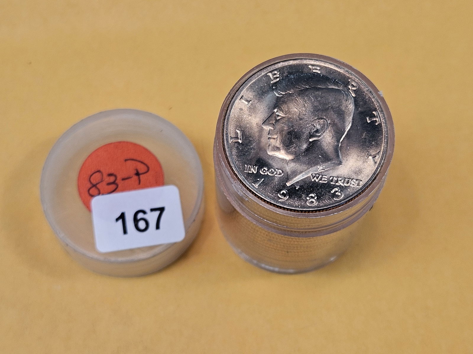 Better date 1983 Brilliant Uncirculated roll of Kennedy half Dollars - 2