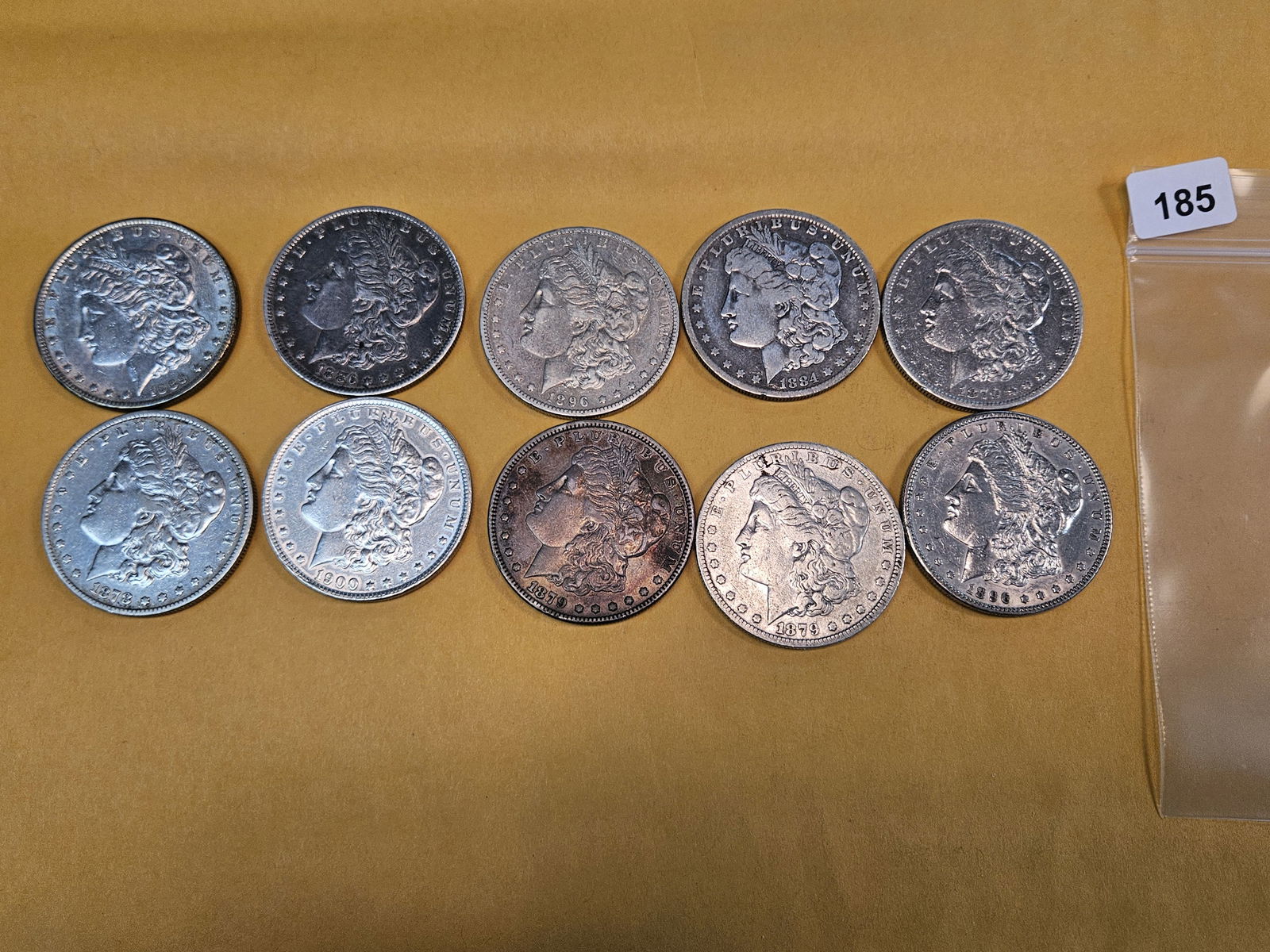 Ten mixed Morgan Silver Dollars - 2