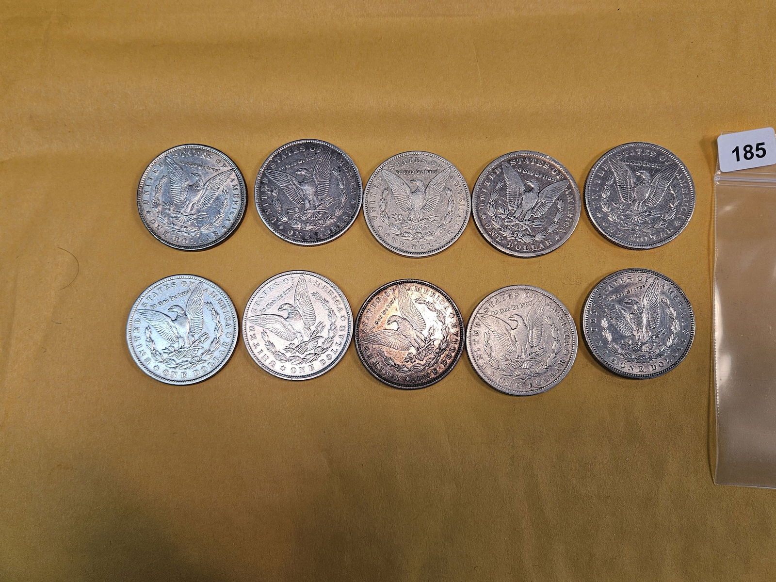 Ten mixed Morgan Silver Dollars - 3