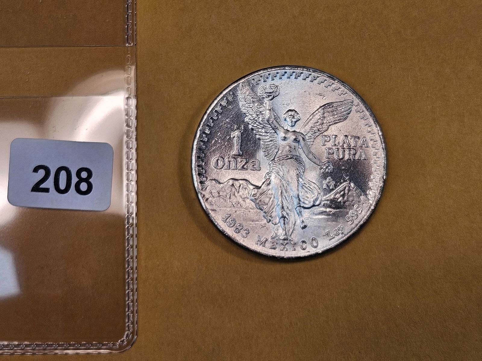 GEM Brilliant Uncirculated 1983 Mexico Silver Onza - 2