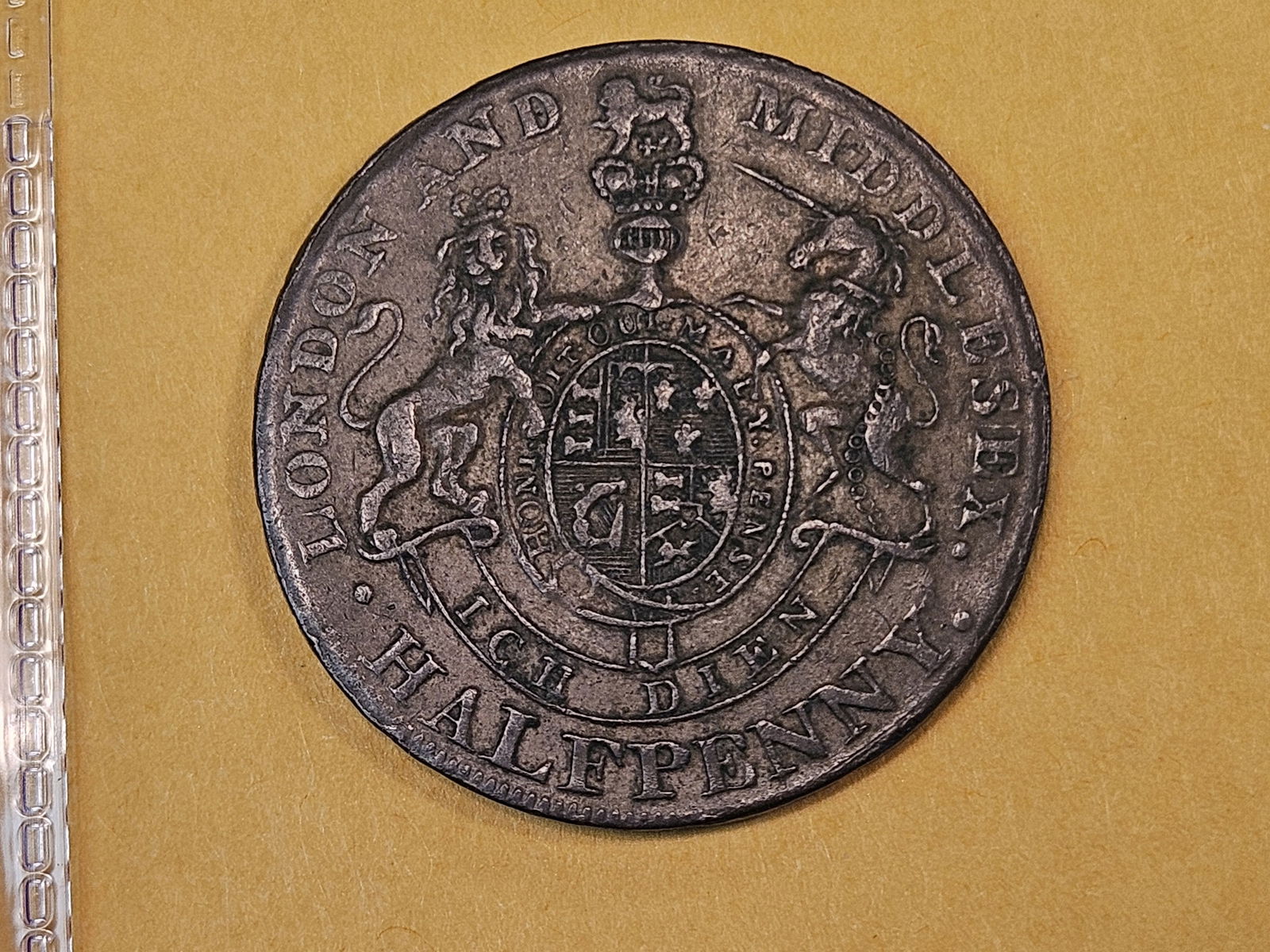 CONDER TOKEN! Undated Half-penny copper Conder token (1 of 6)