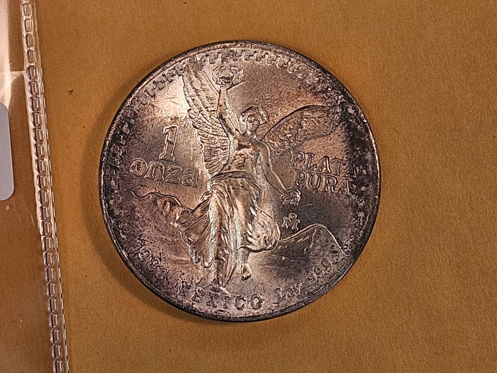 GEM Brilliant Uncirculated 1983 Mexico Silver Onza - 3