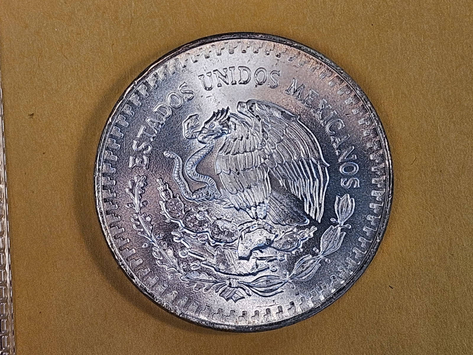 GEM Brilliant Uncirculated 1983 Mexico Silver Onza - 5