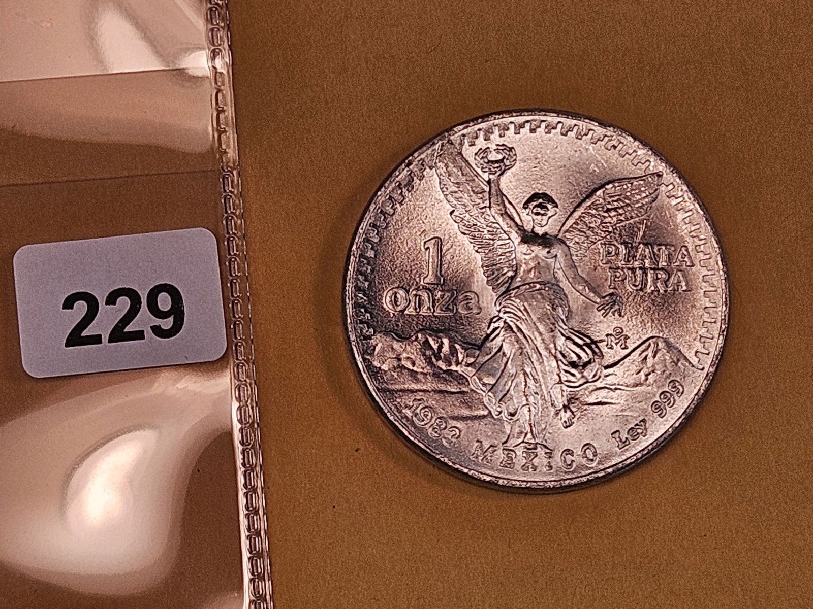 GEM Brilliant Uncirculated 1983 Mexico Silver Onza - 2