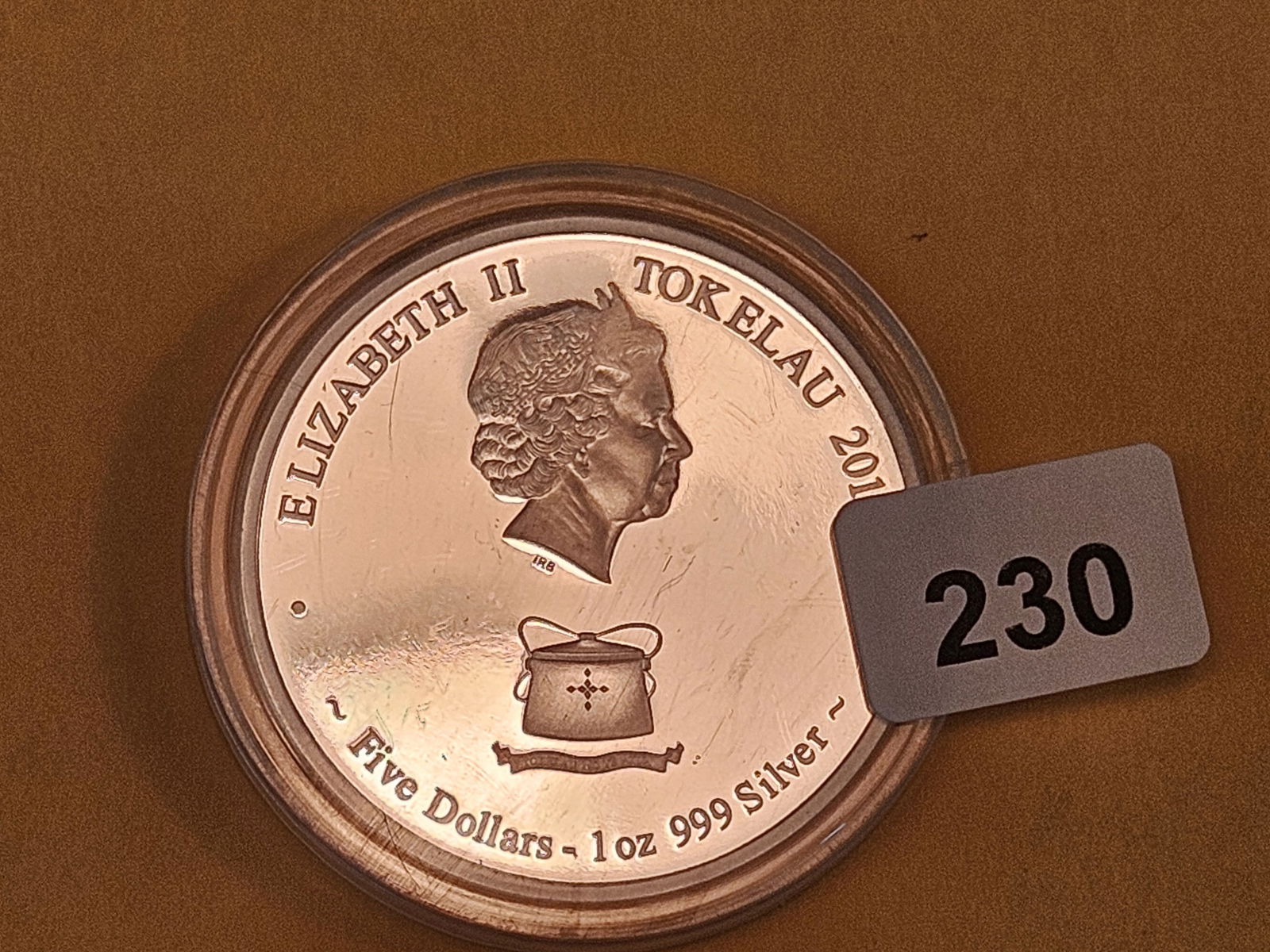 2015 GEM Proof Deep Cameo Tokelau silver Five Dollars - 2