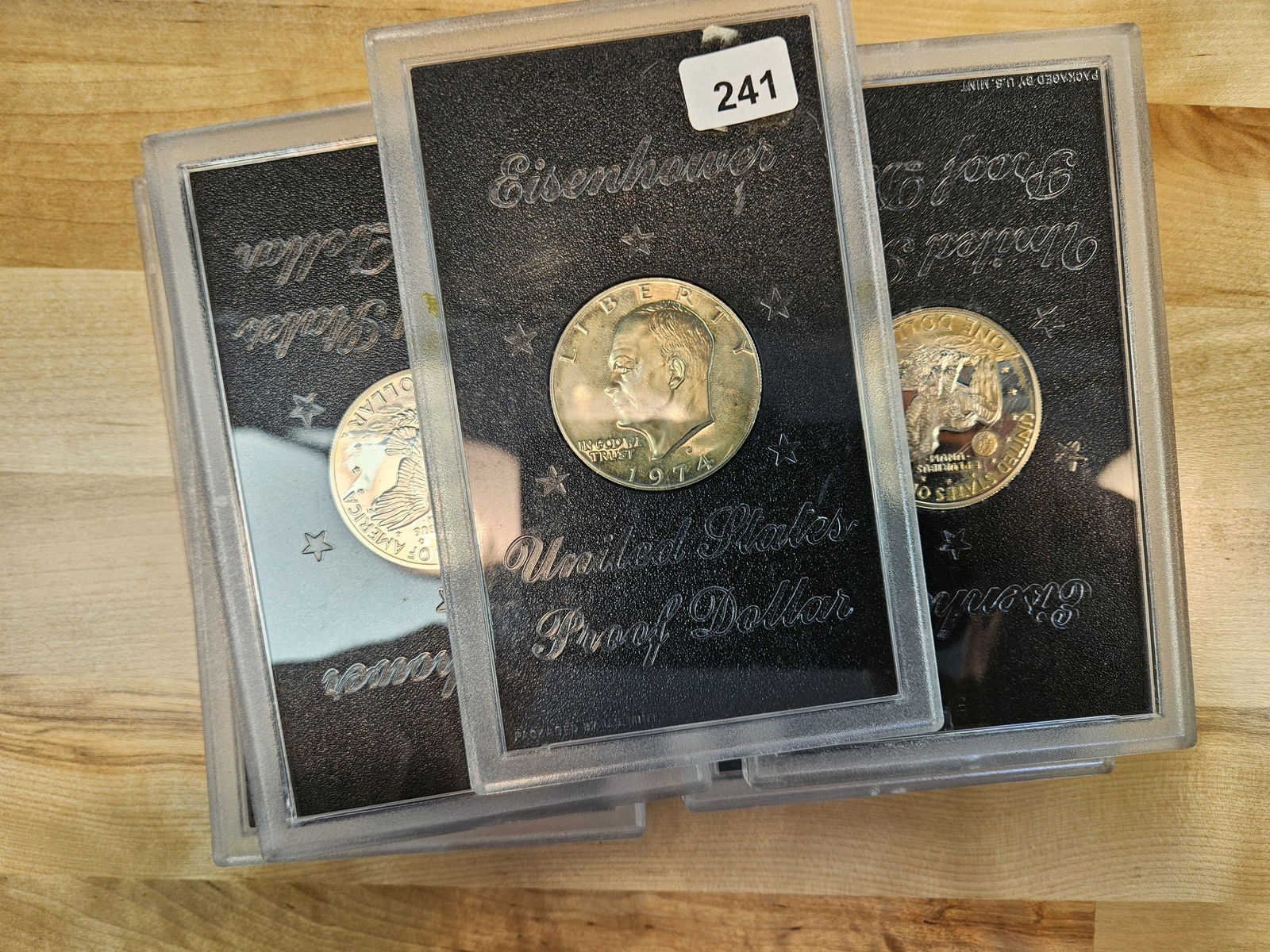 Seven Silver Proof Brown IKE Silver Dollars - 2