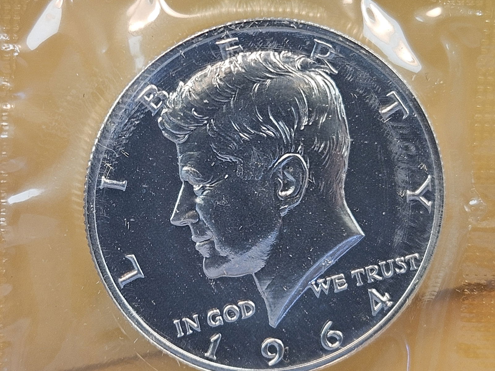 VARIETY! ACCENT HAIR 1964 silver Proof set with Accent hair Kennedy Half Dollar - 2