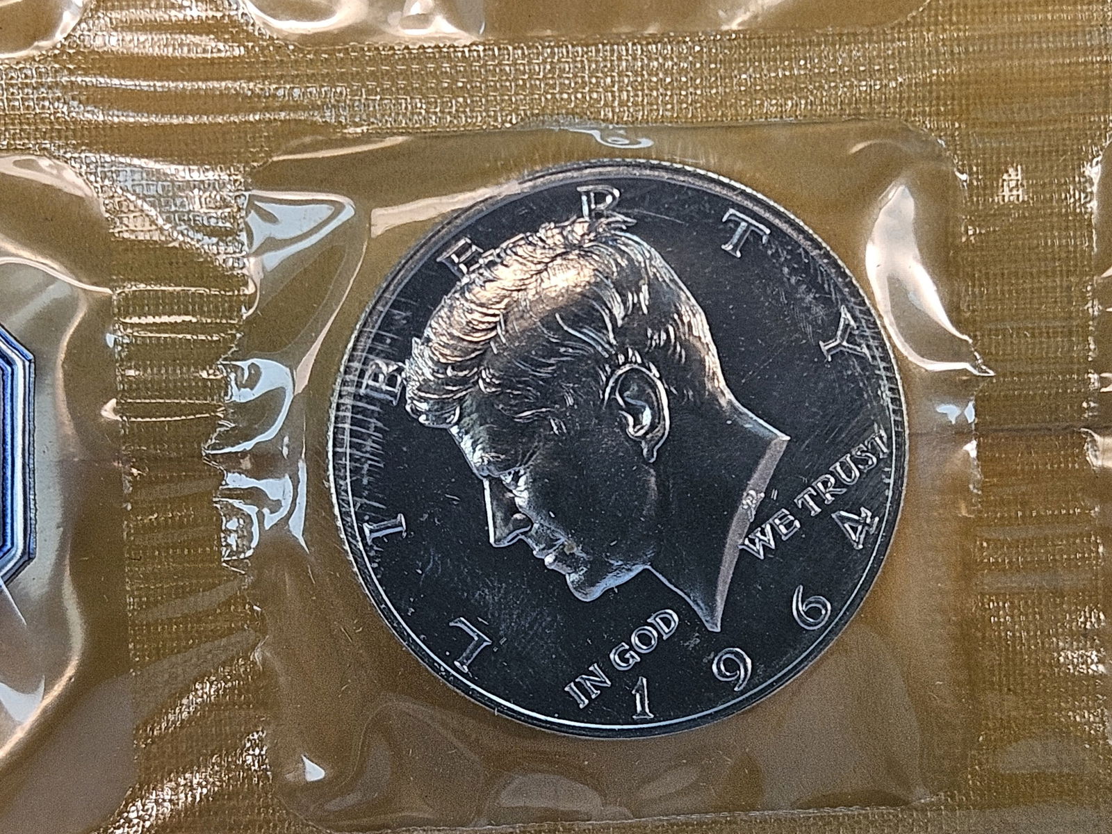 VARIETY! ACCENT HAIR 1964 silver Proof set with Accent hair Kennedy Half Dollar - 2