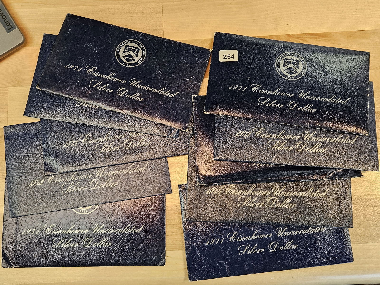 Ten GEM Brilliant Uncirculated SILVER Eisenhower Dollars (1 of 1)