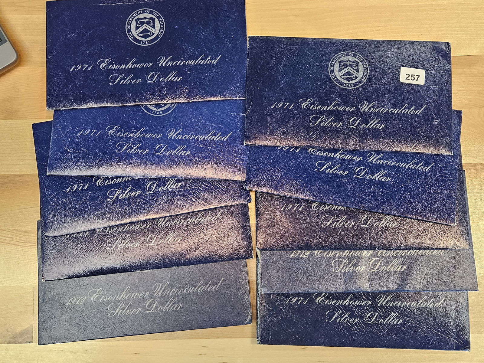 Ten GEM Brilliant Uncirculated SILVER Eisenhower Dollars (1 of 1)