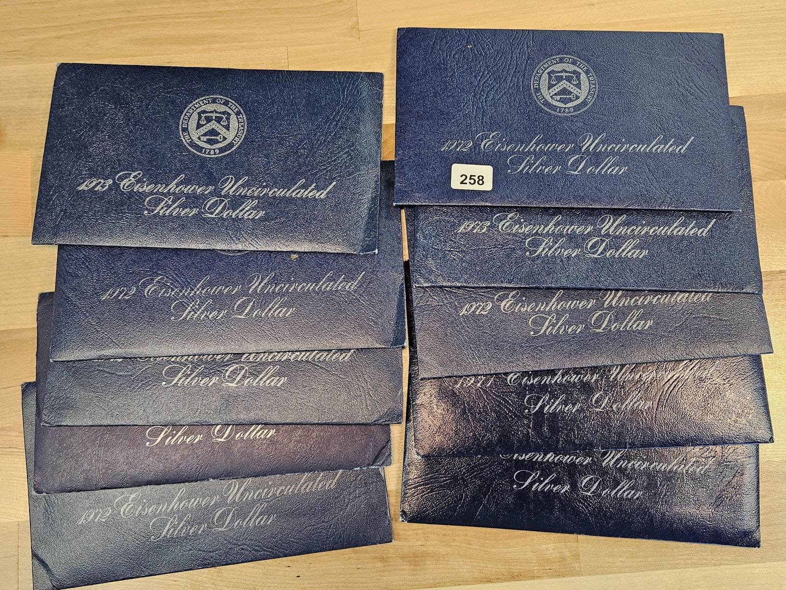 Ten GEM Brilliant Uncirculated SILVER Eisenhower Dollars (1 of 1)