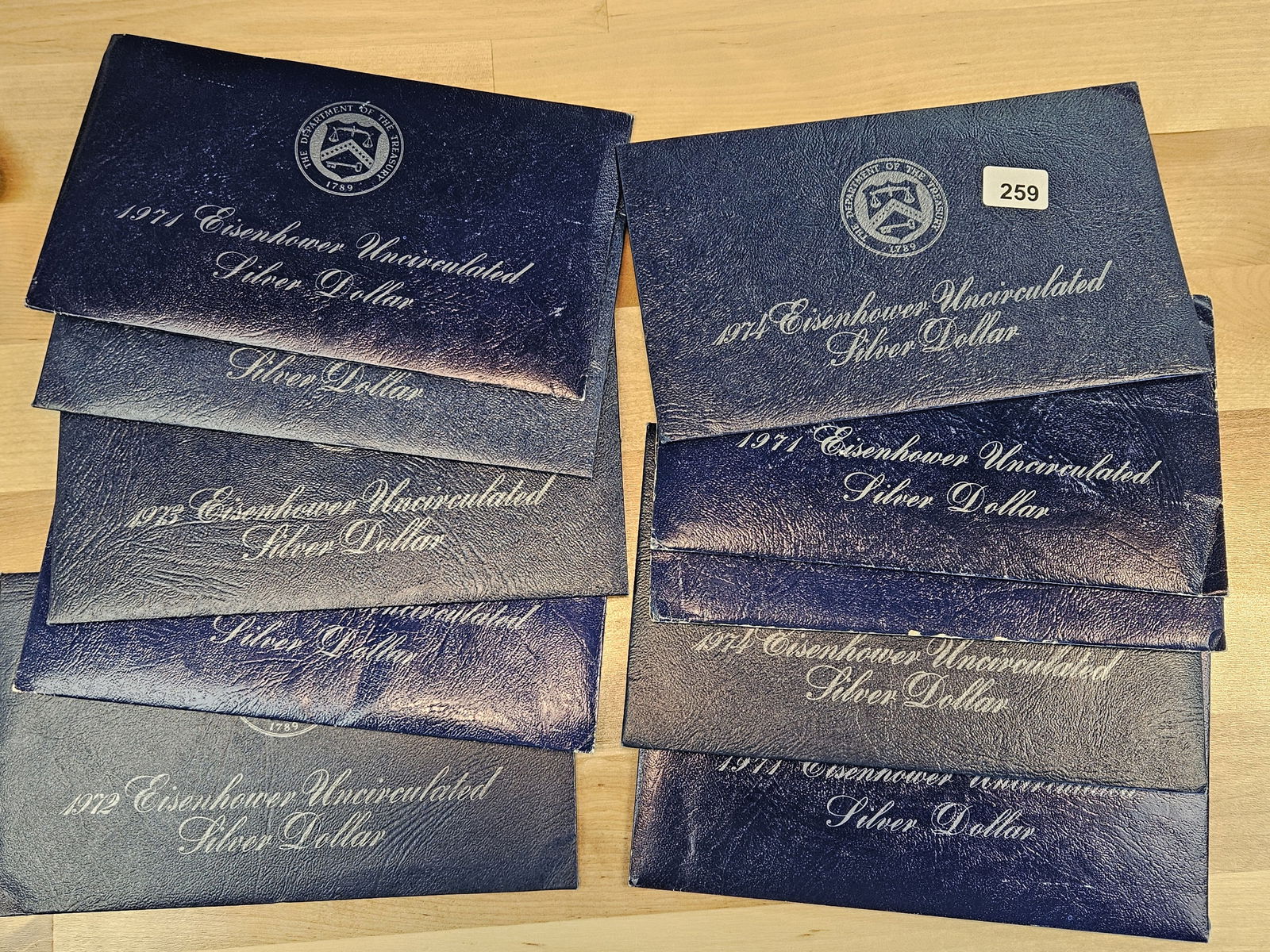 Ten GEM Brilliant Uncirculated SILVER Eisenhower Dollars (1 of 1)