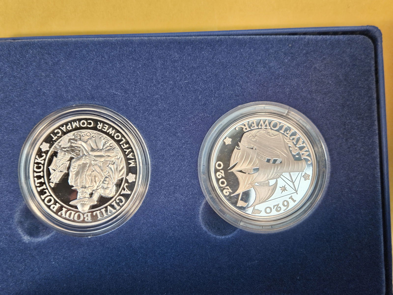 US Mint & Royal Mint Two GEM Silver Coin Set - 3