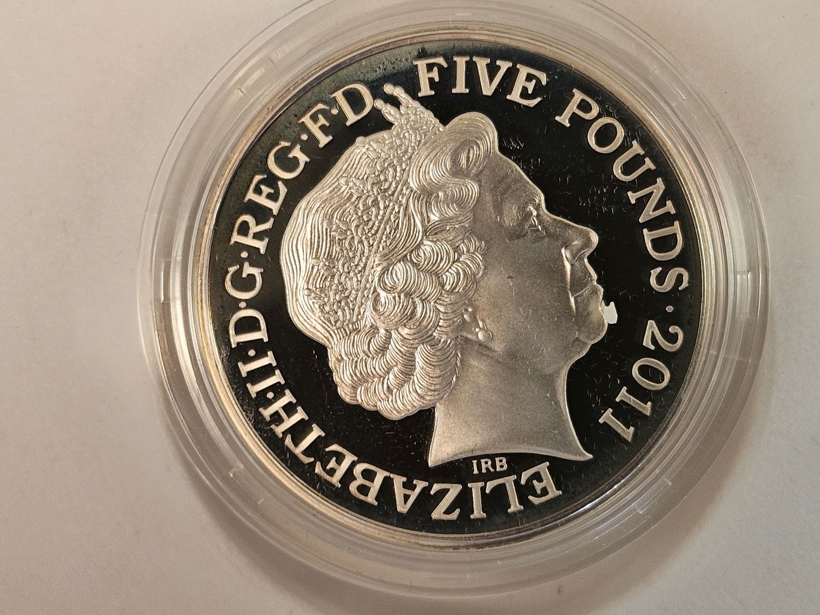 2011 GEM Proof Deep Cameo Royal Mint silver 5 pounds - 3