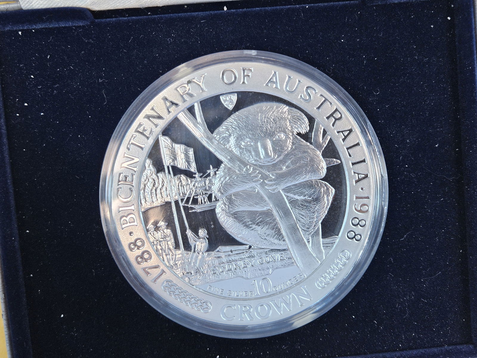 HUGE! TEN OUNCE GEM Proof Deep Cameo SILVER 1988 Australia Crown - 2