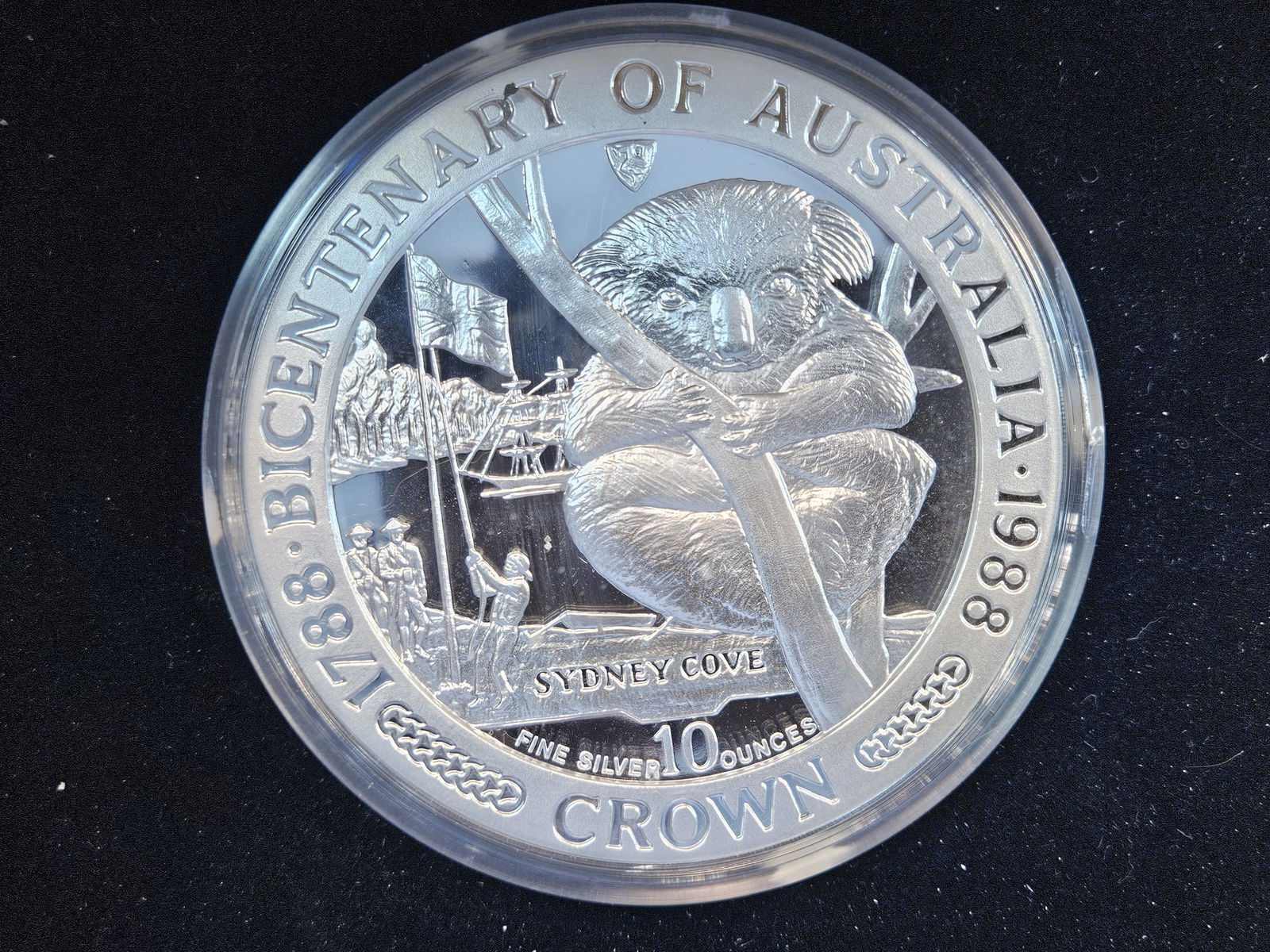 HUGE! TEN OUNCE GEM Proof Deep Cameo SILVER 1988 Australia Crown - 4