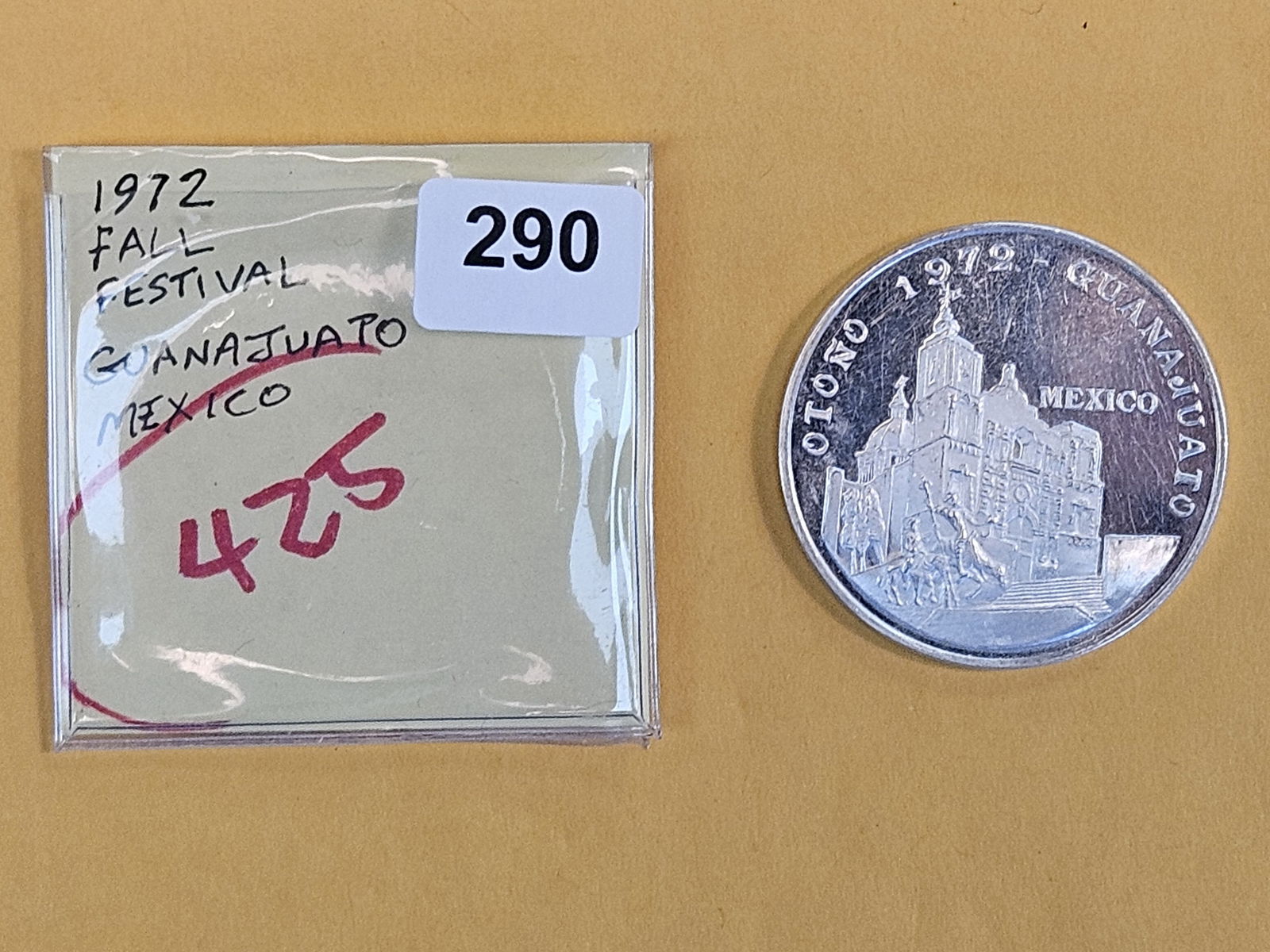 1972 Mexico Otoño Guanajuato Cervantino Festival Silver Medal - 2