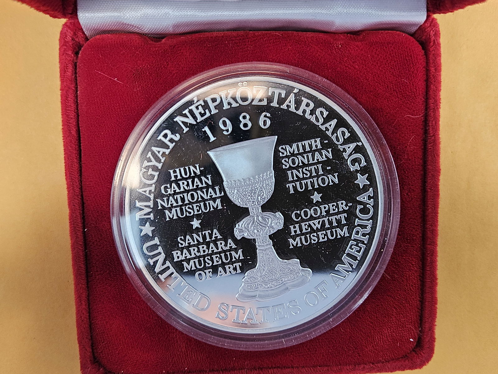 1986 GEM Proof Deep Cameo FIVE OUNCE Silver Medal - 2