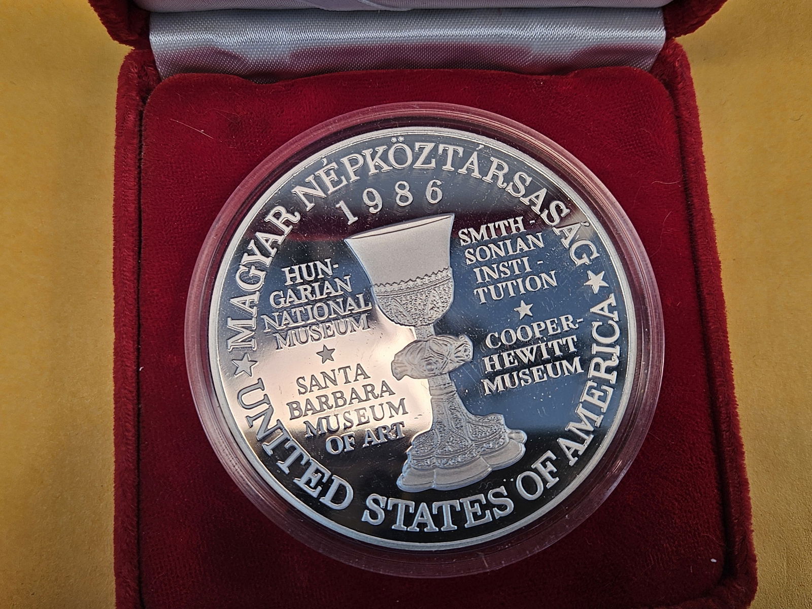1986 GEM Proof Deep Cameo FIVE OUNCE Silver Medal - 3