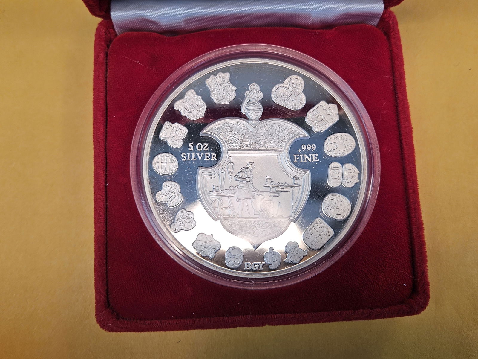 1986 GEM Proof Deep Cameo FIVE OUNCE Silver Medal - 4