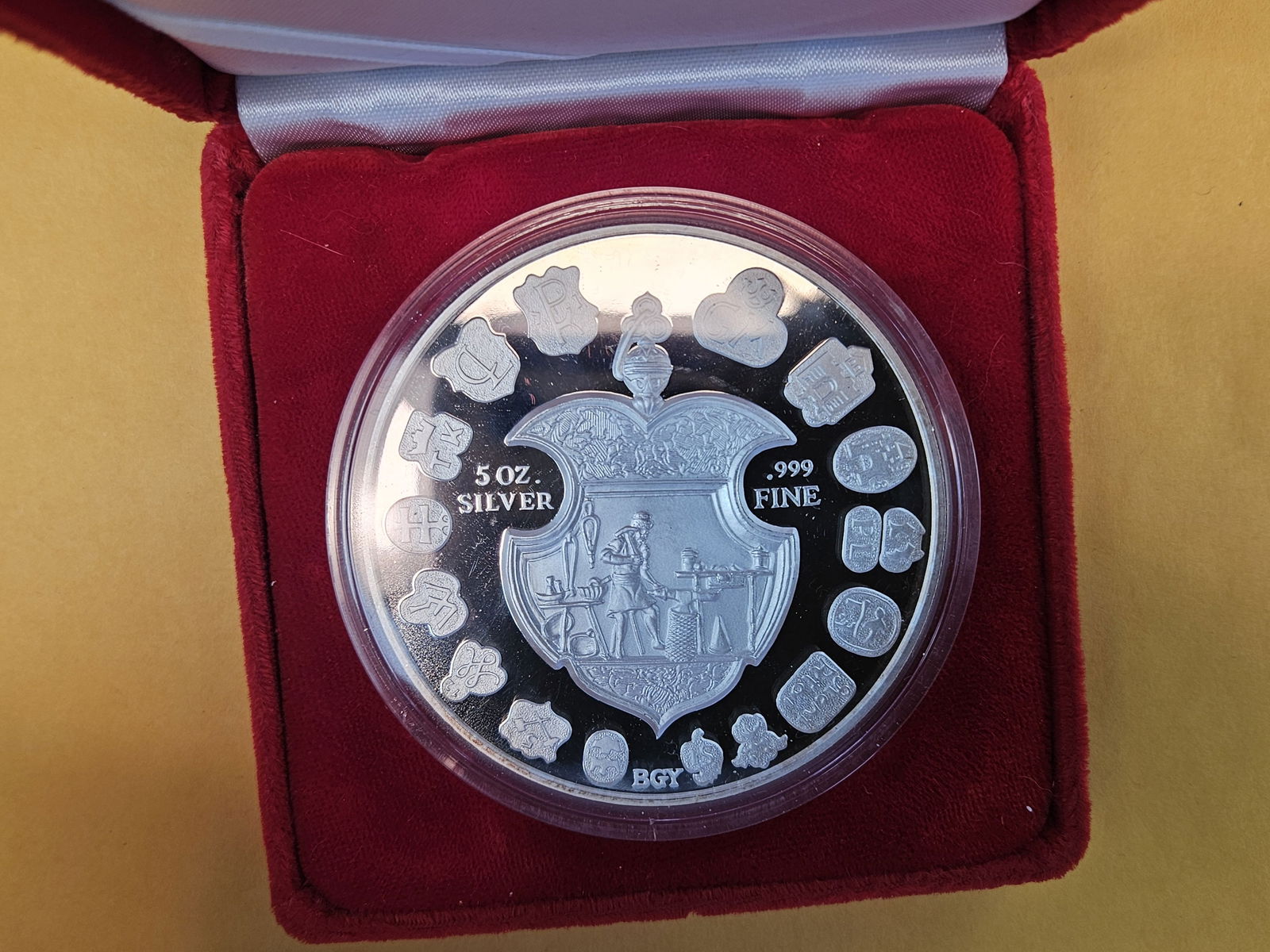 1986 GEM Proof Deep Cameo FIVE OUNCE Silver Medal - 5