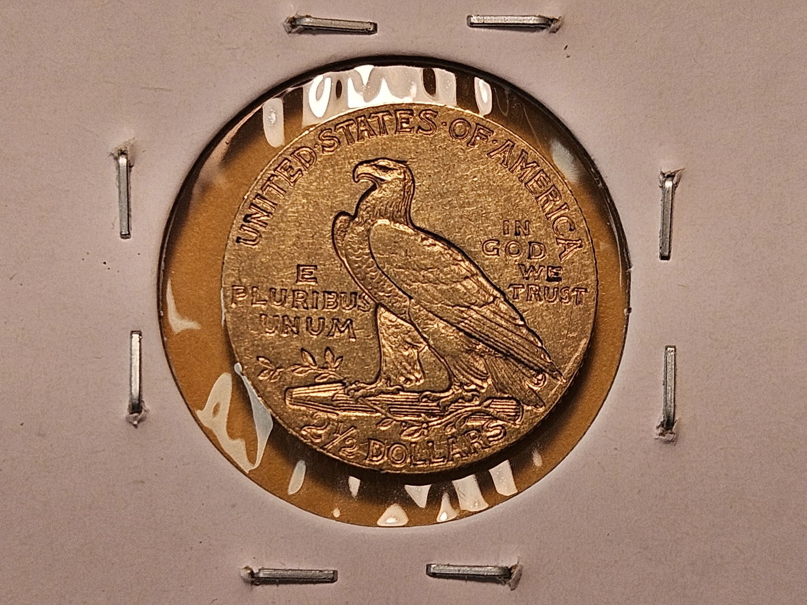 GOLD! Brilliant About Uncirculated 1908 Indian Head $2.5 Gold - 4