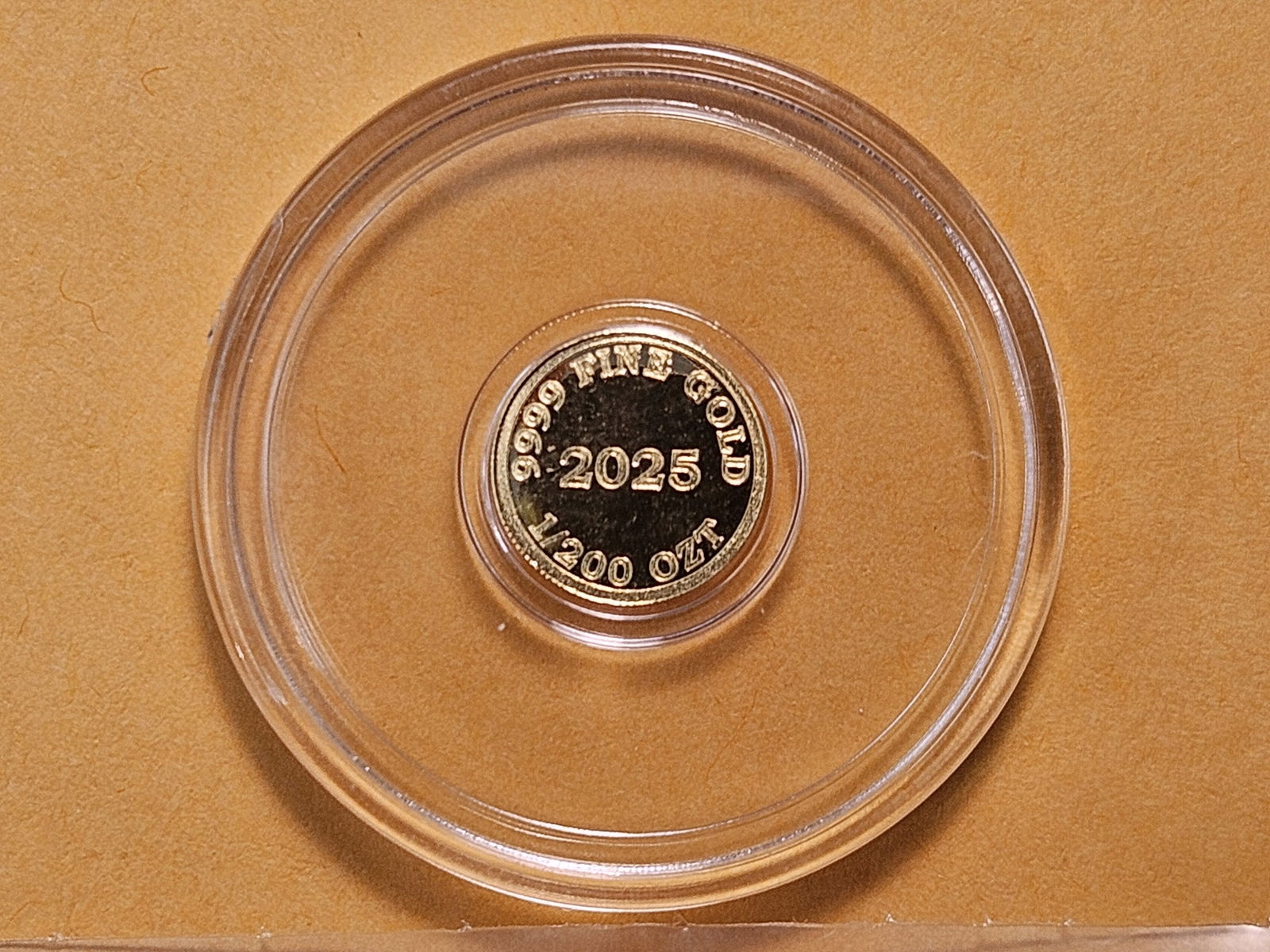GOLD! 1-200th of a Troy Ounce .999 Fine Gold Mini-Coin: Christmas 2025 