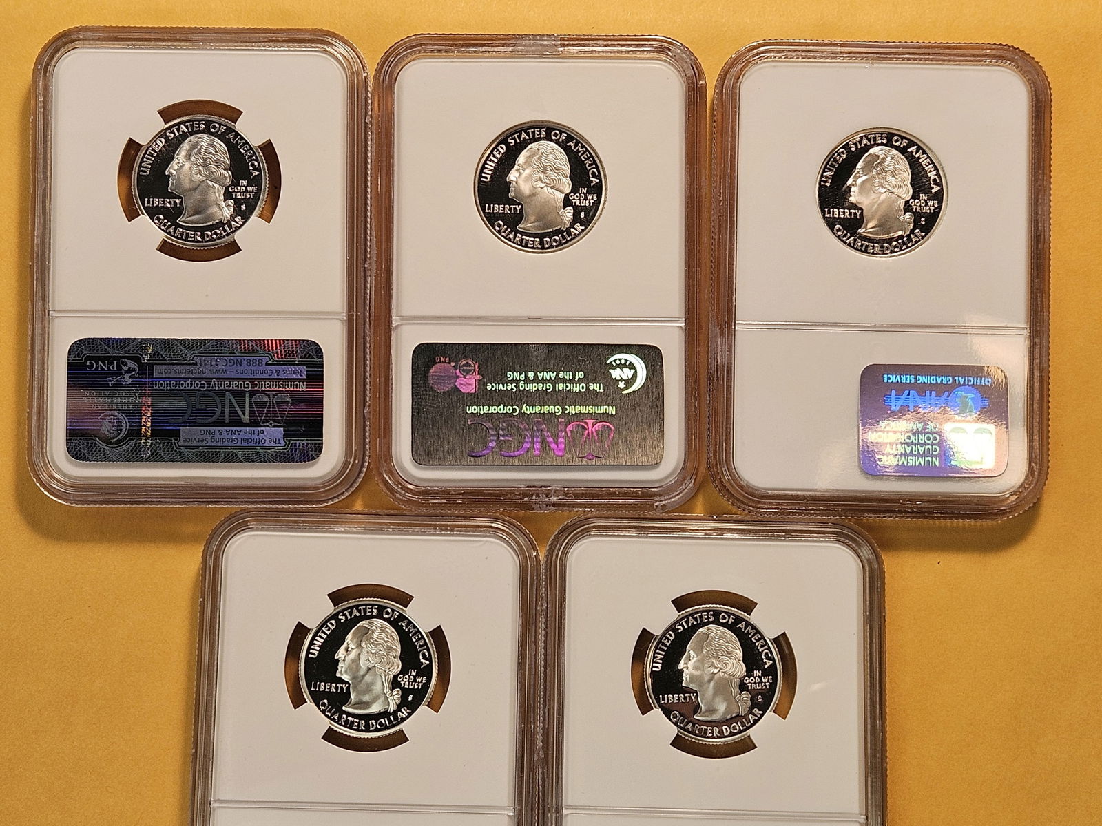 Five NGC Graded Silver Statehood Quarters in Proof 69 Ultra Cameo - 7