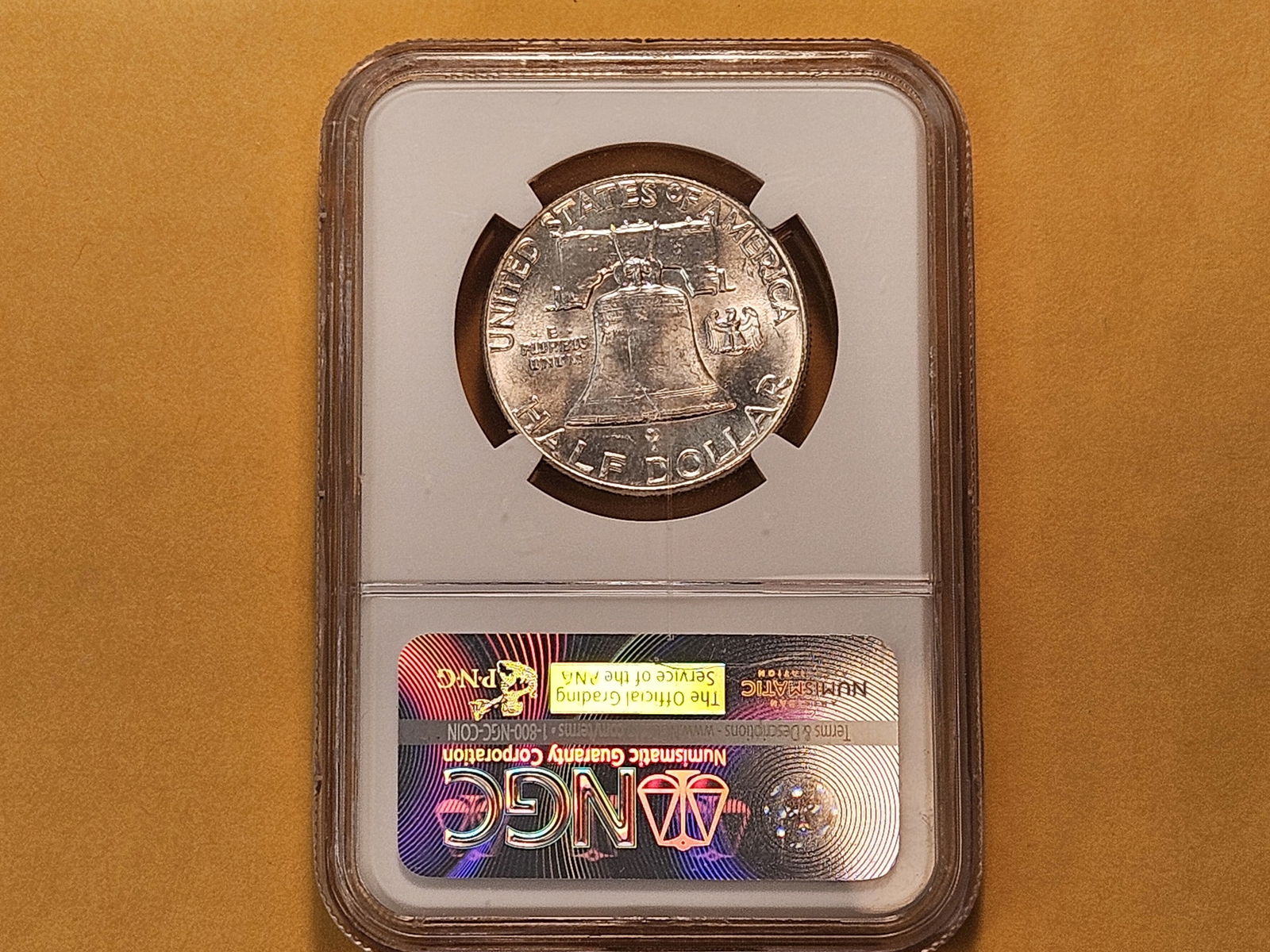 NGC 1949 Franklin Silver Half Dollar in Mint State 64 FBL - 3