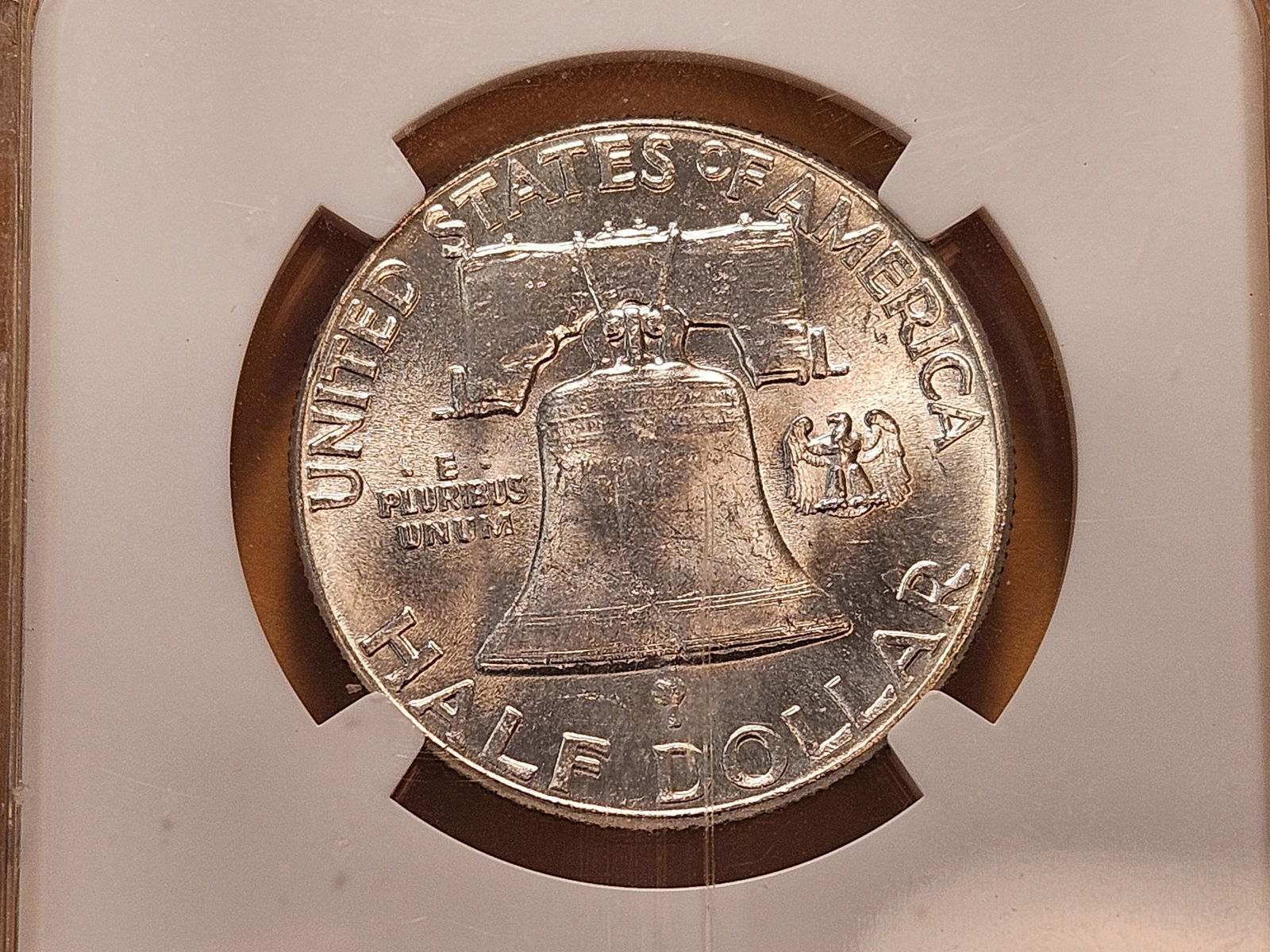 NGC 1949 Franklin Silver Half Dollar in Mint State 64 FBL - 4