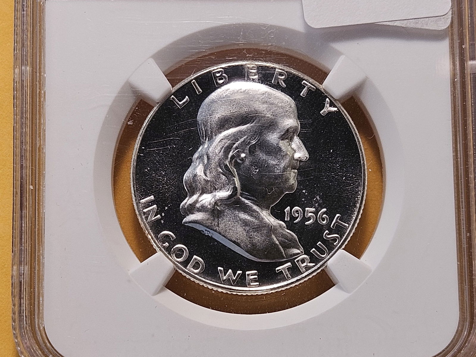VARIETY! NGC 1956 Franklin Silver Half Dollar in Proof 67 Cameo (1 of 4)