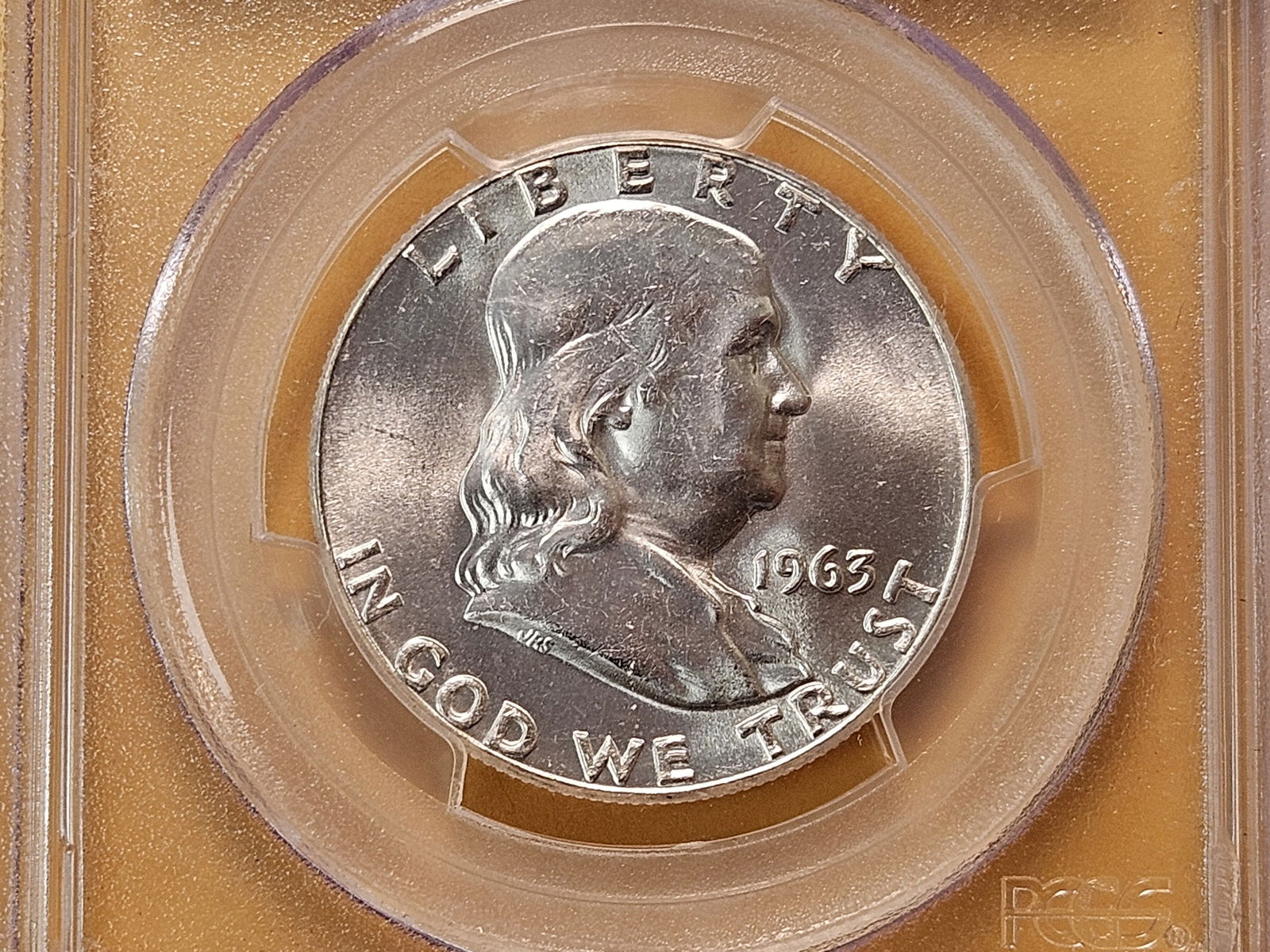 PCGS 1963 Franklin Silver Half Dollar in Mint State 65 (1 of 4)