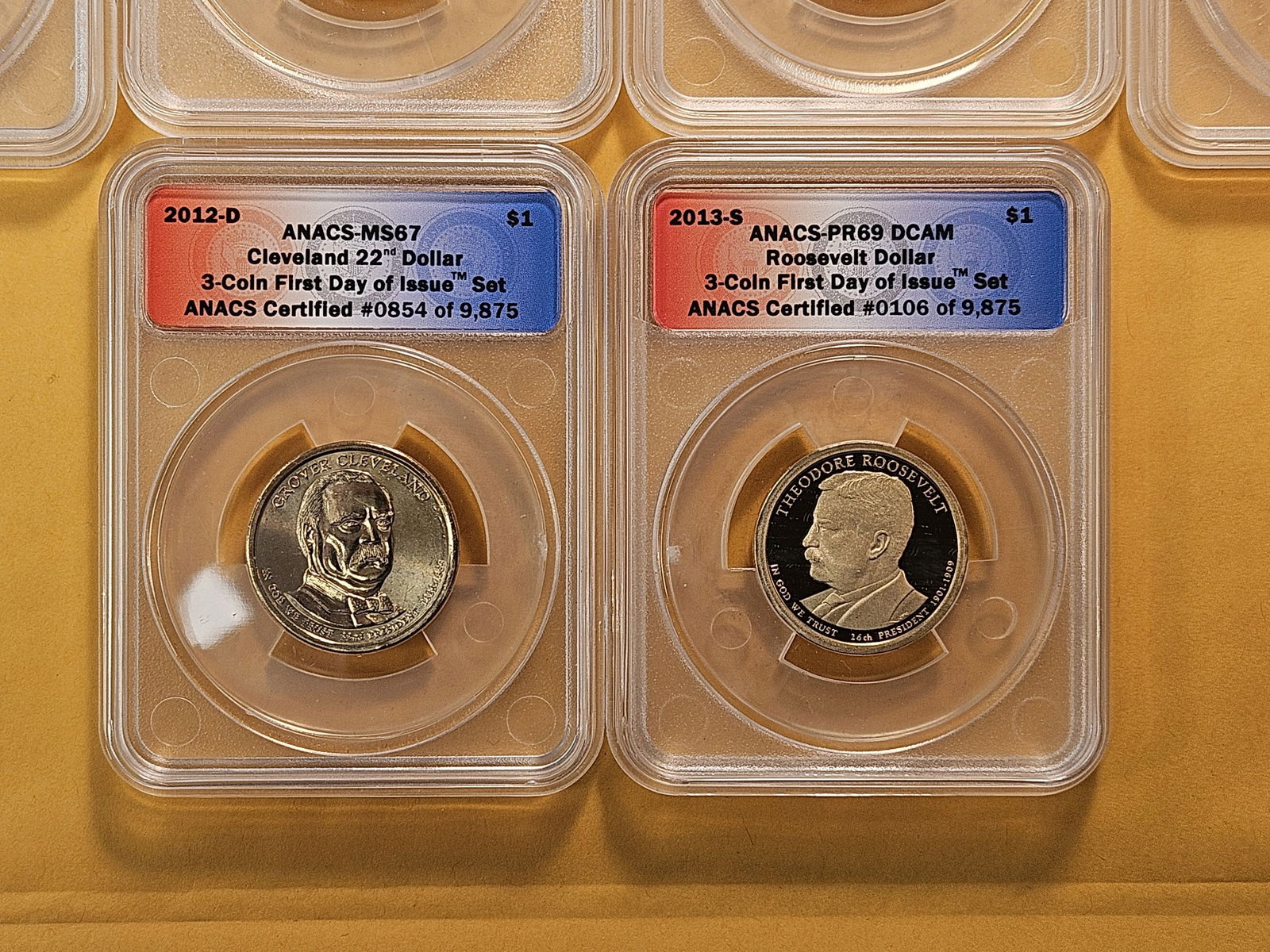 Ten ANACS Graded Presidential Dollars - 4