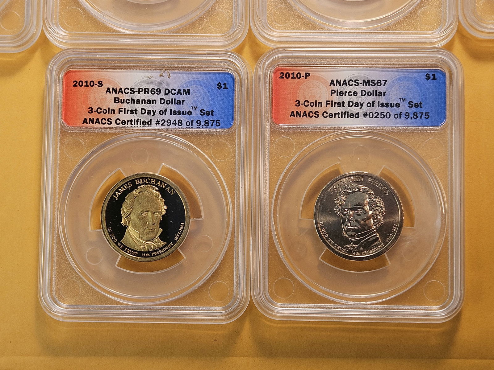 Ten ANACS Graded Presidential Dollars - 4
