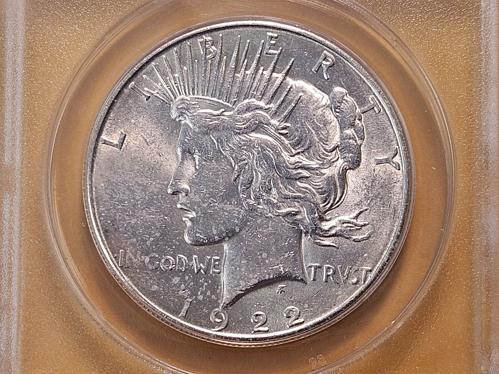ANACS 1922-S Peace Silver Dollar in About Uncirculated 58: Nice Cartwheel!
