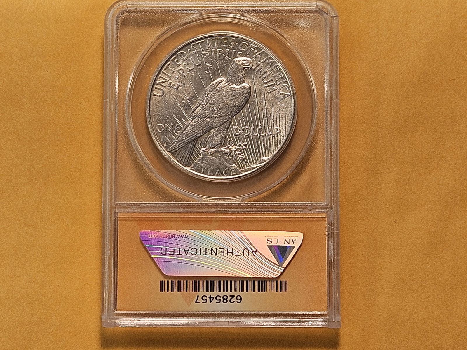 ANACS 1922-S Peace Silver Dollar in About Uncirculated 58 - 3
