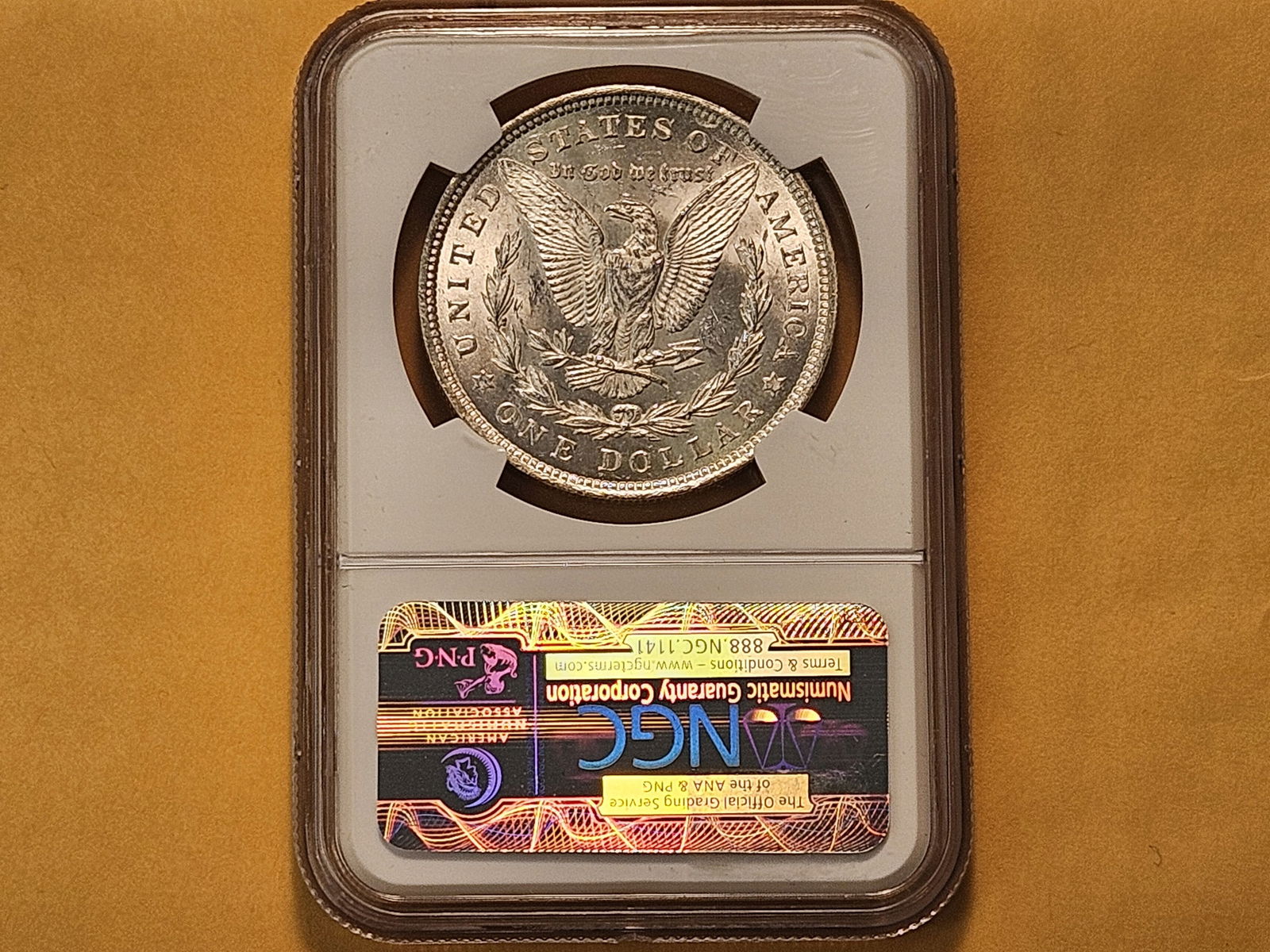 NGC 1921 Morgan Silver Dollar in Mint State 62 - 3