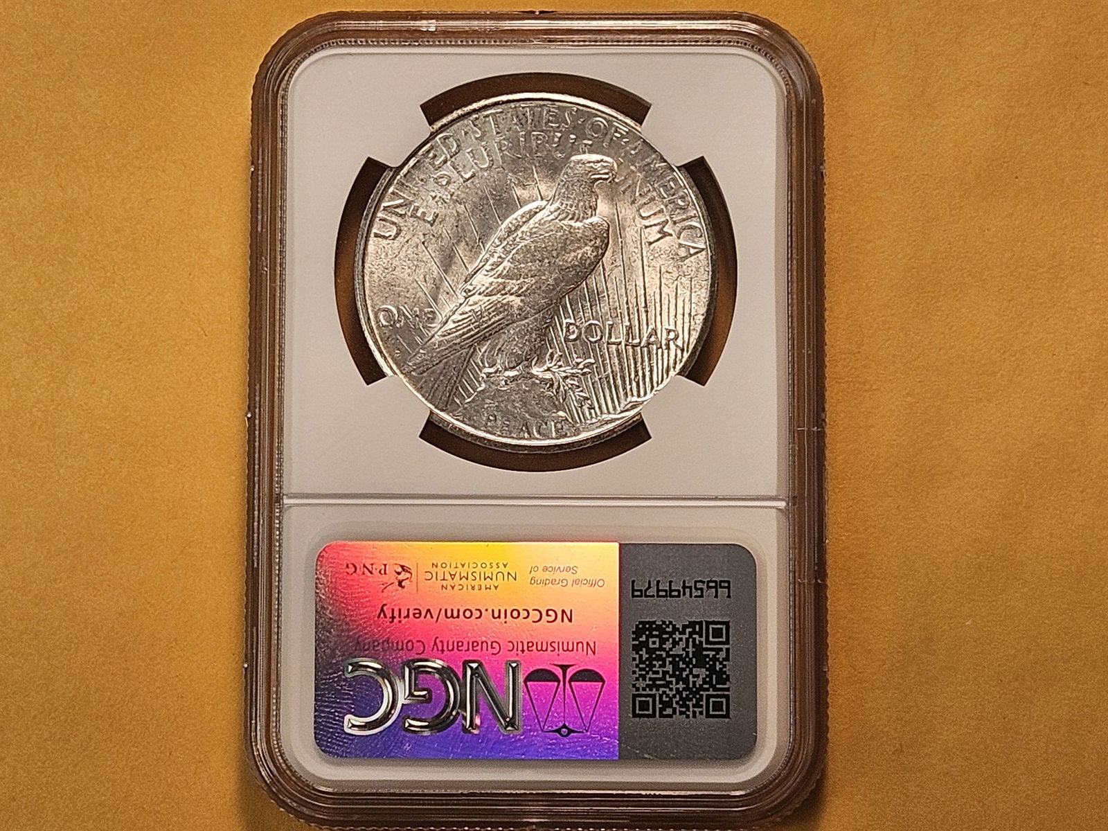 NGC 1923-S Peace Silver Dollar in Mint State 61 - 3