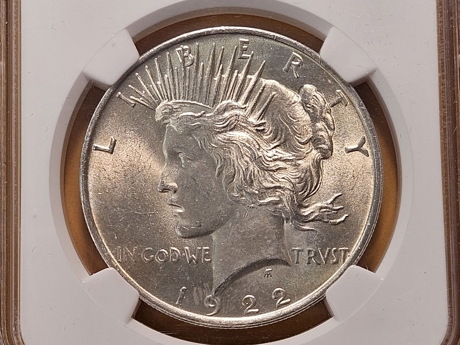 NGC 1922 Peace Silver Dollar in Mint State 62: Brilliant Uncirculated!