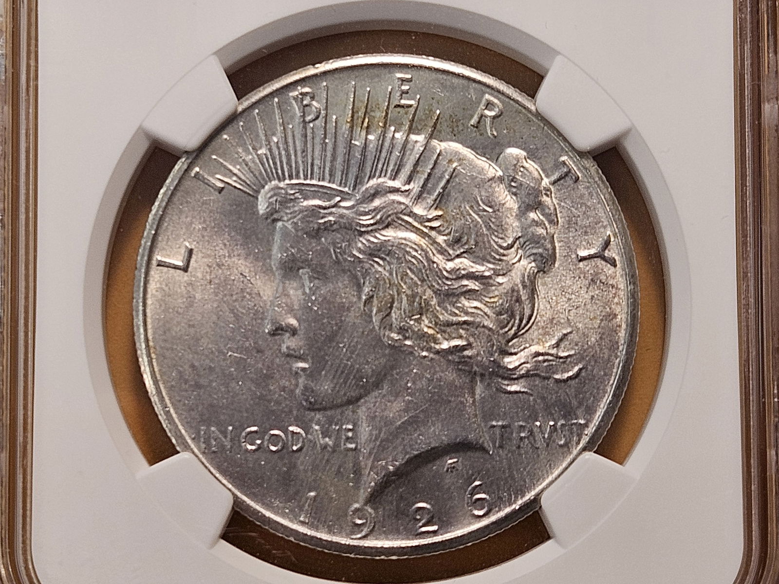 NGC 1926 Peace Silver Dollar in Mint State 61 (1 of 4)