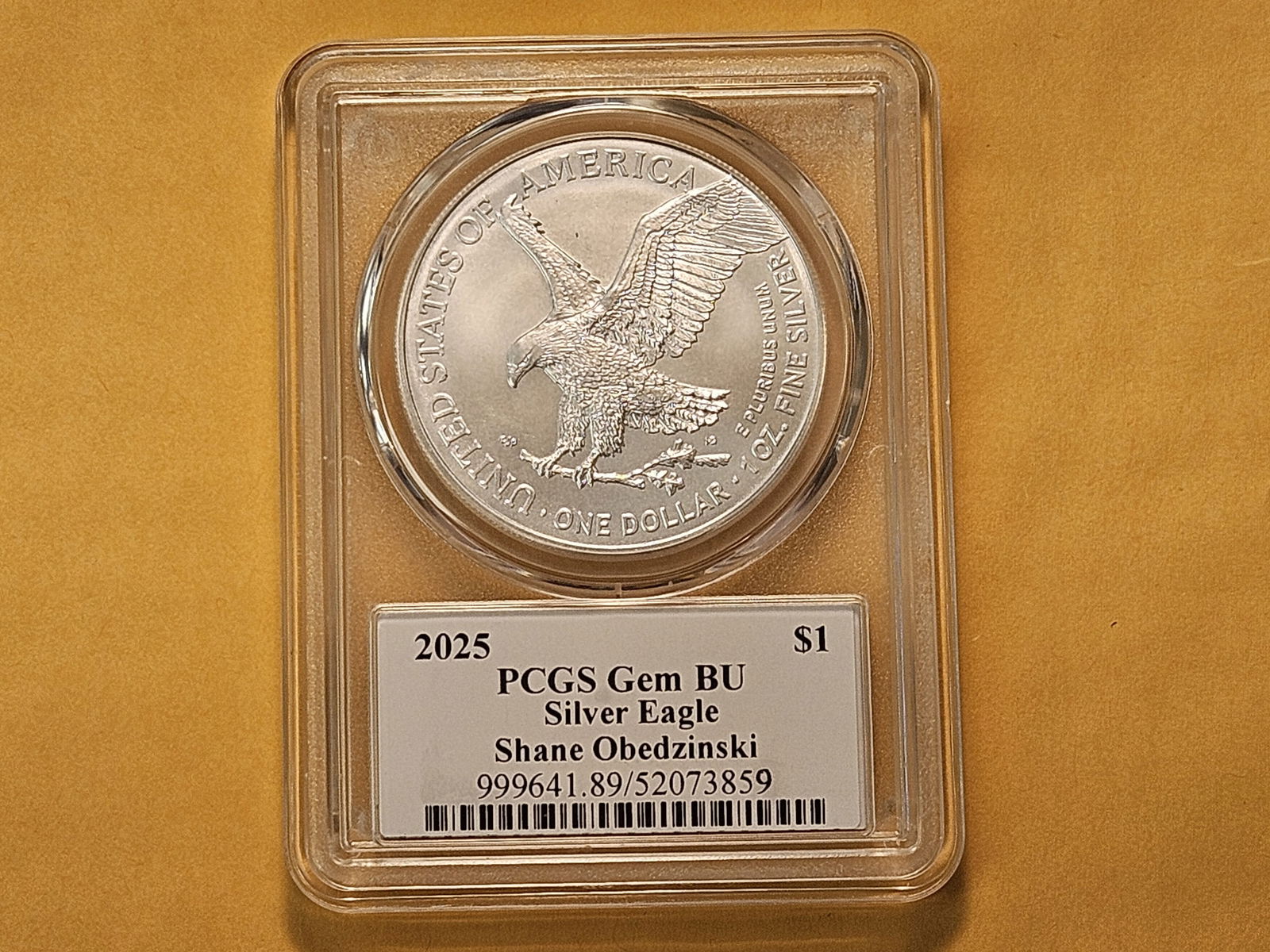 PCGS 2025 American Silver Eagle in GEM Brilliant Uncirculated - 3