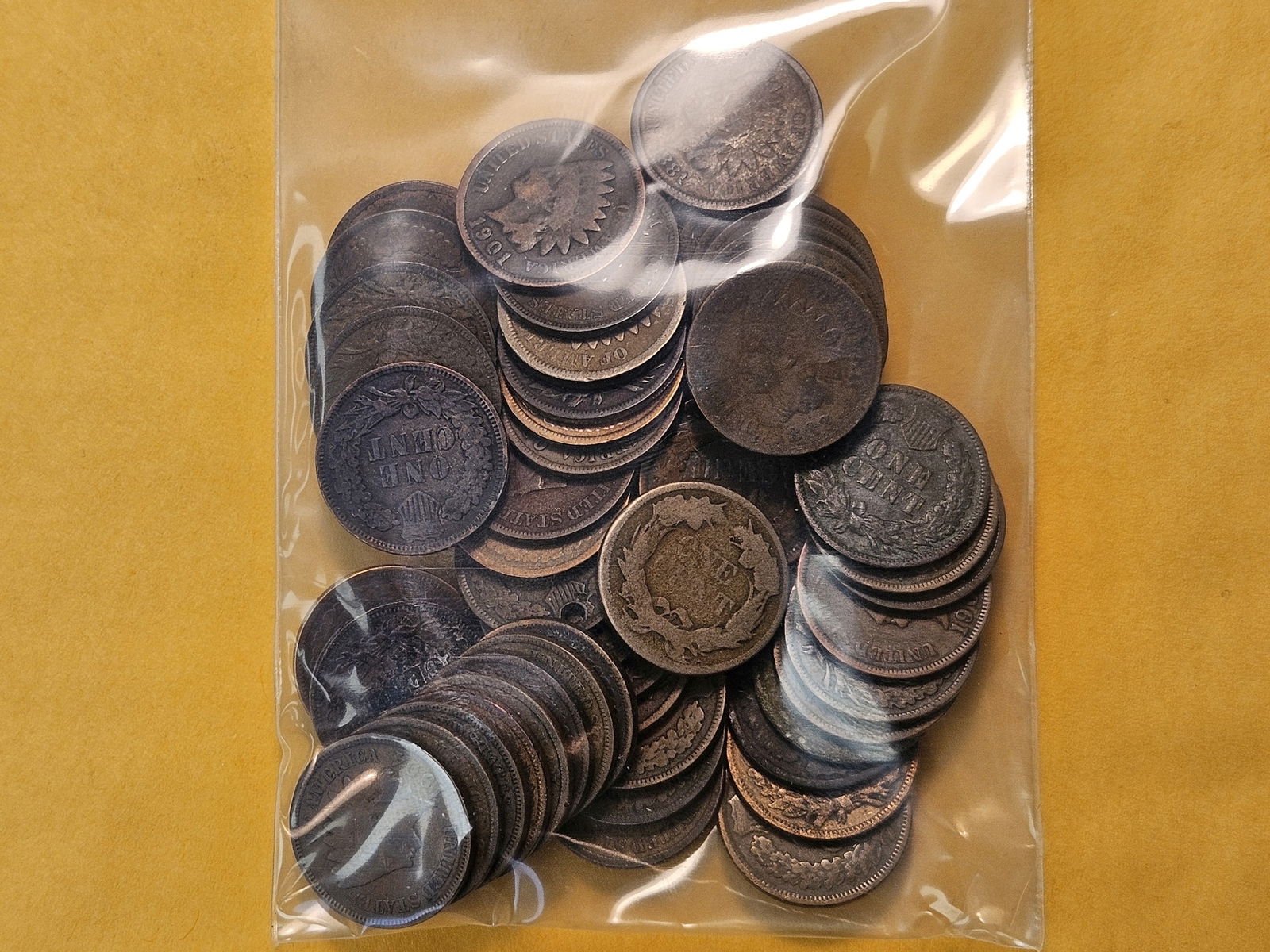 Fifty Circulated Indian Head Cents - 2