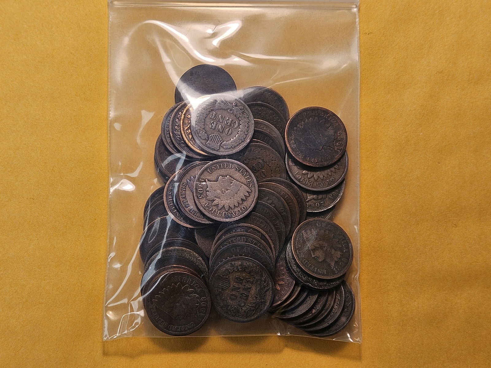 Fifty Circulated Indian Head Cents - 3