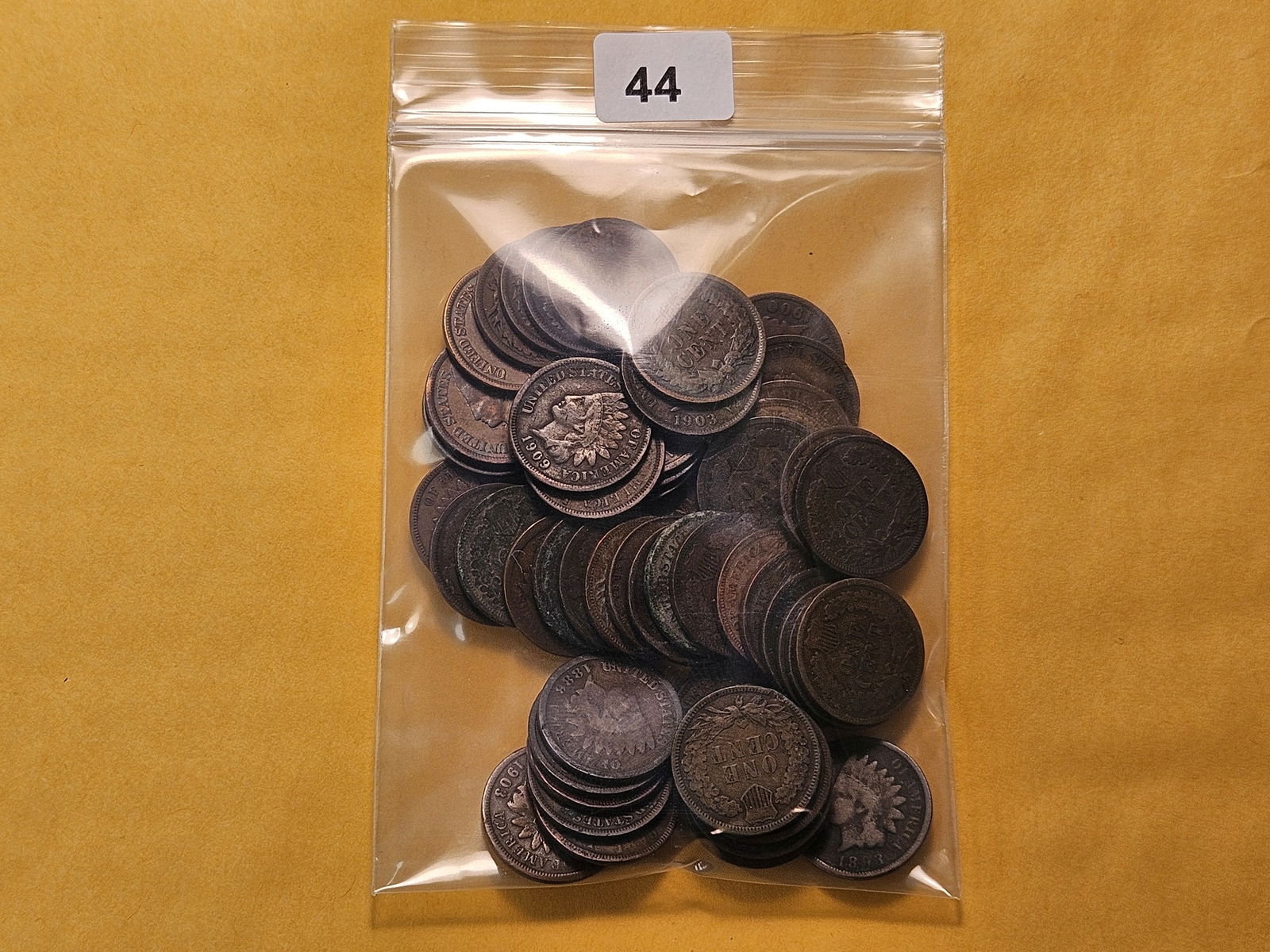 Fifty Circulated Indian Head Cents (1 of 3)