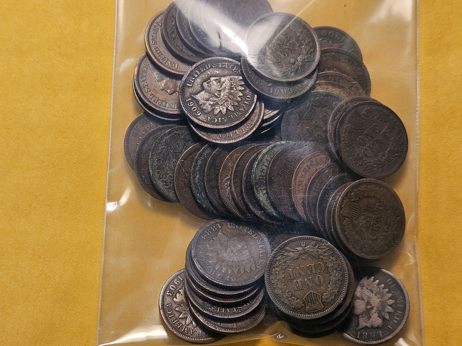 Fifty Circulated Indian Head Cents - 2