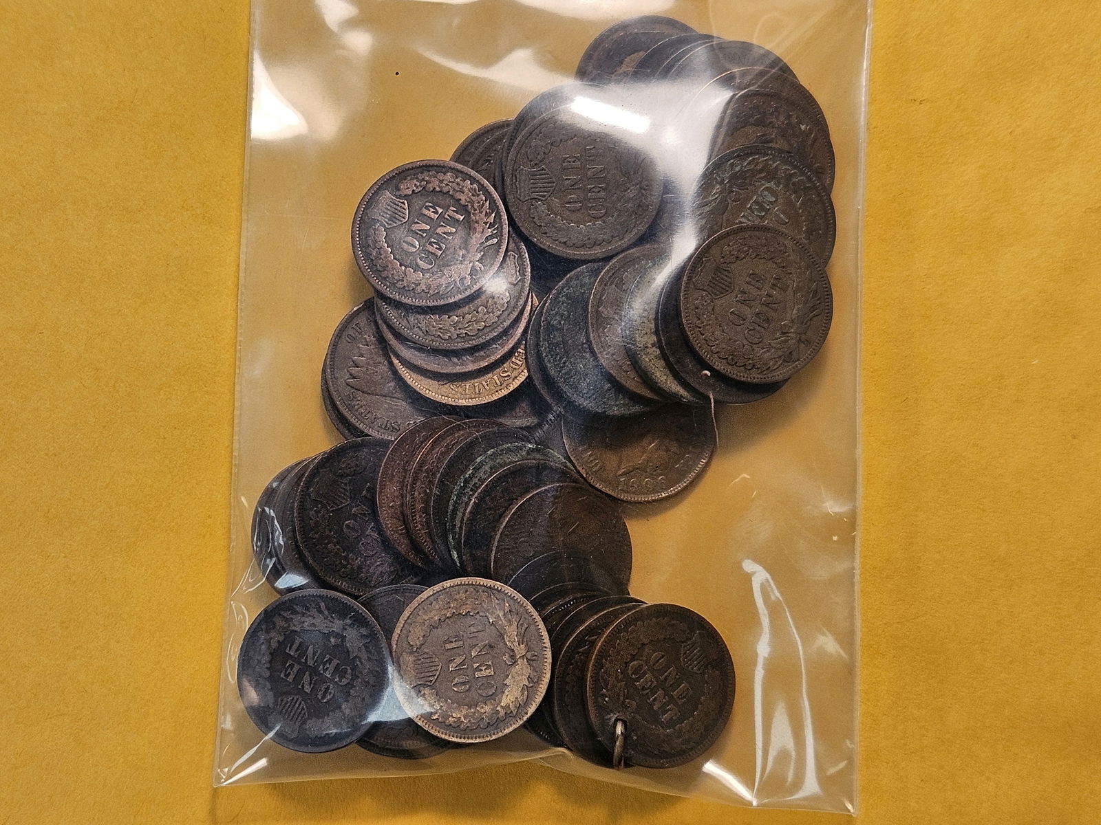 Fifty Circulated Indian Head Cents - 3