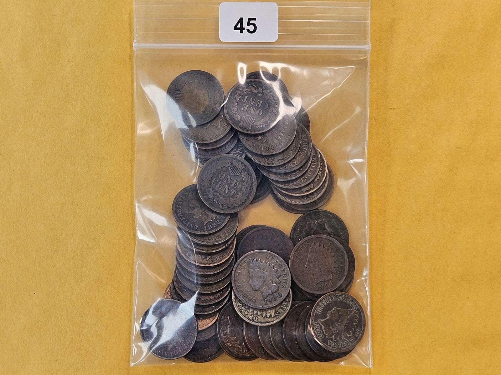 Fifty Circulated Indian Head Cents (1 of 3)